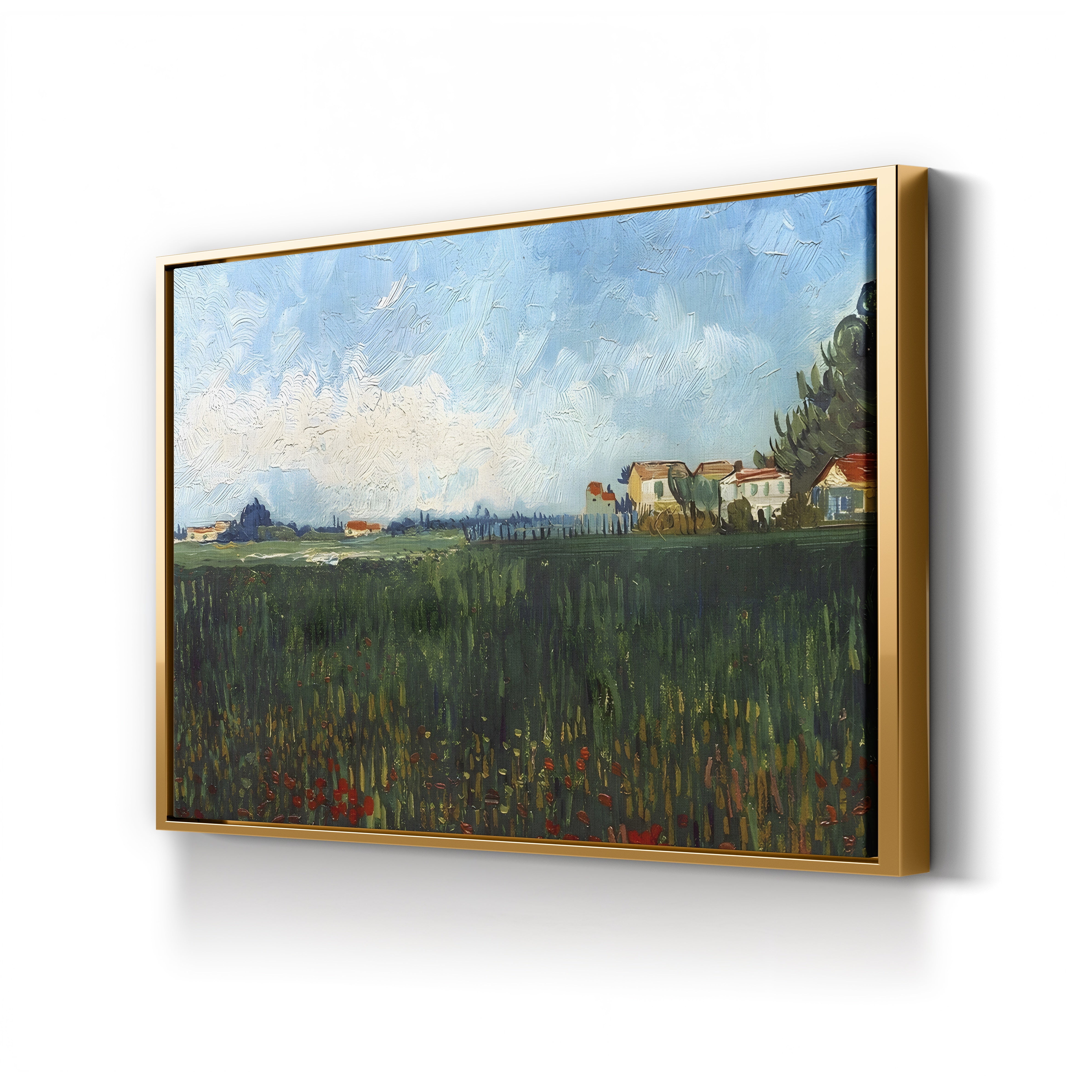 Landscape Near Arles, 1888 – Vincent van Gogh Wall Art | Post-Impressionist Landscape Canvas Print