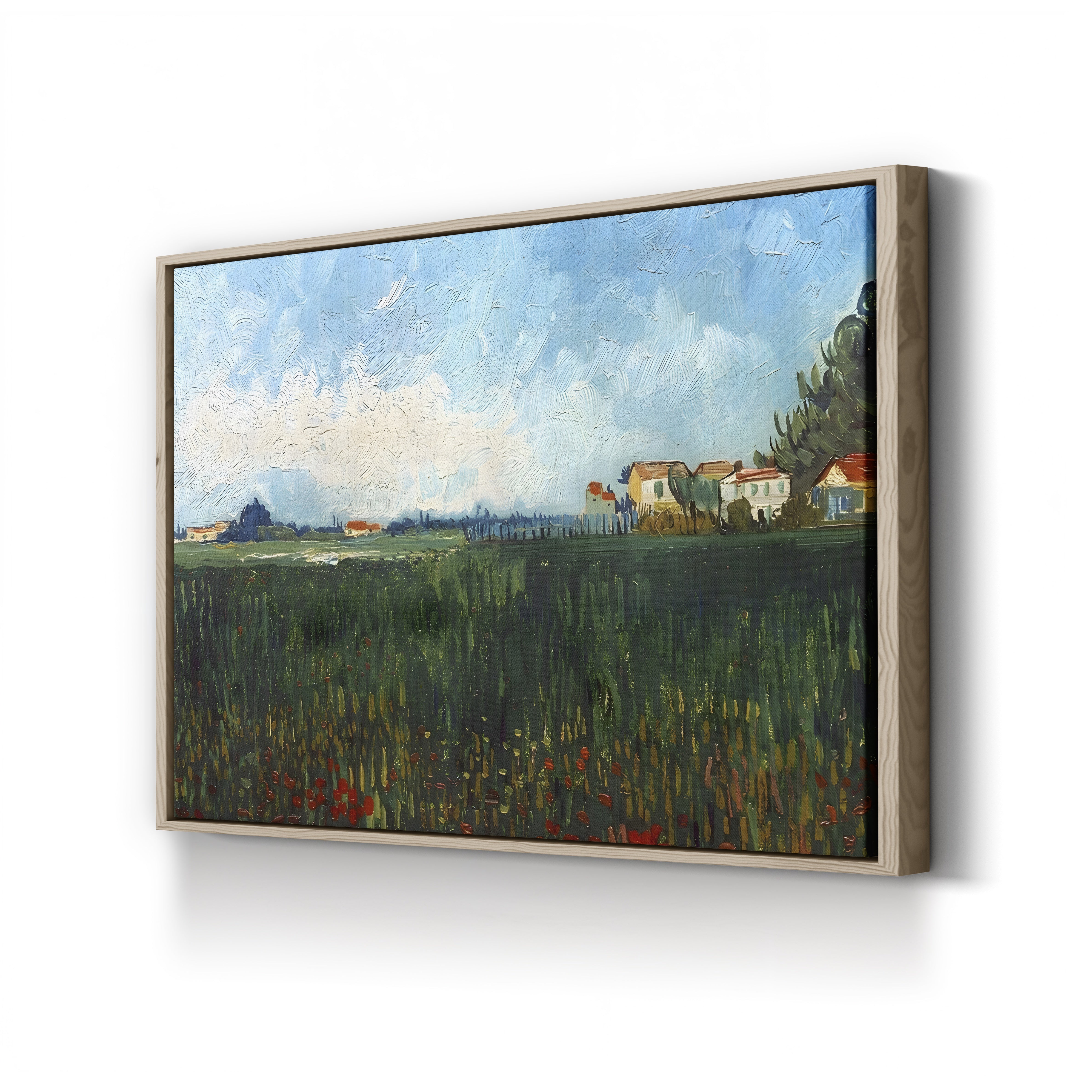Landscape Near Arles, 1888 – Vincent van Gogh Wall Art | Post-Impressionist Landscape Canvas Print