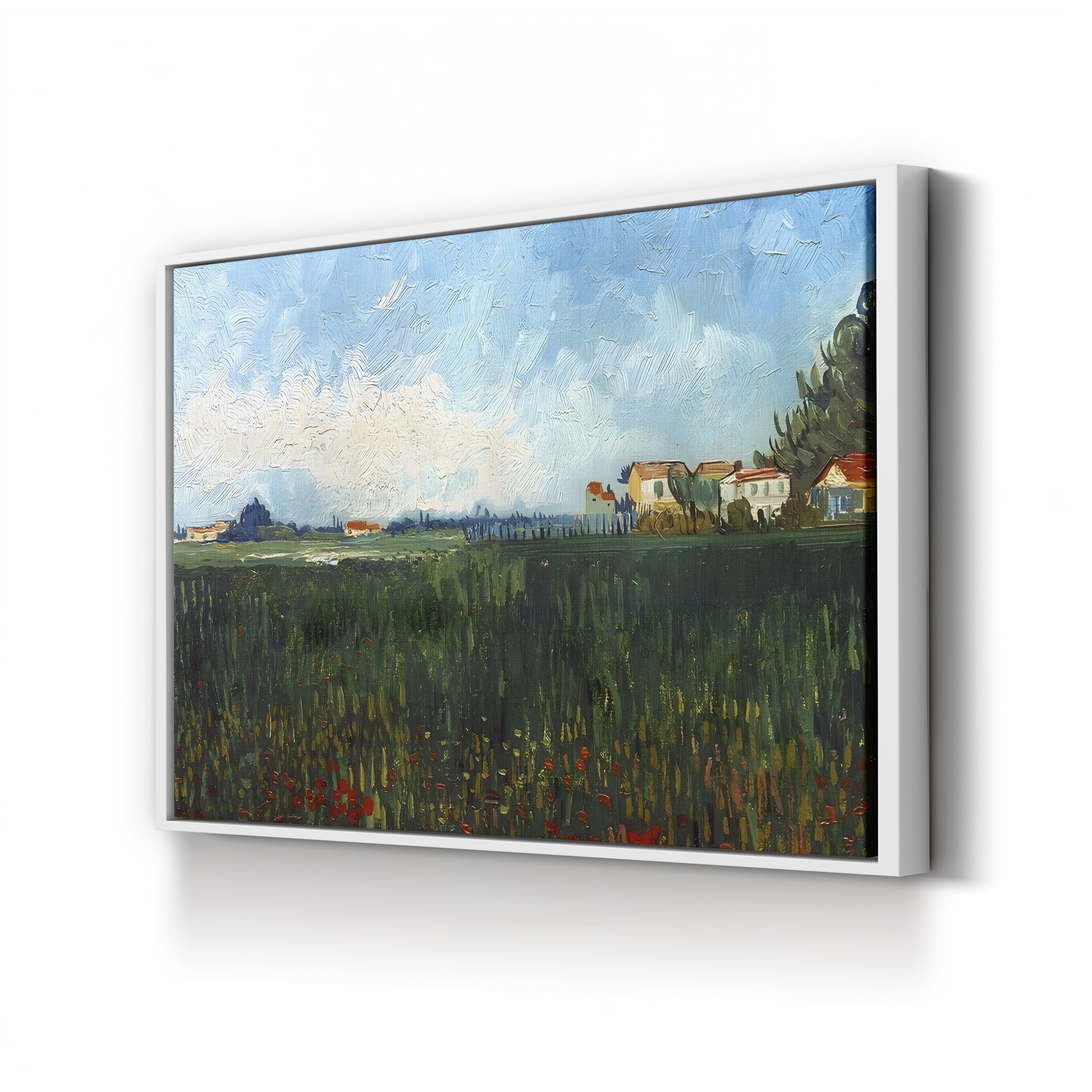 Landscape Near Arles, 1888 – Vincent van Gogh Wall Art | Post-Impressionist Landscape Canvas Print