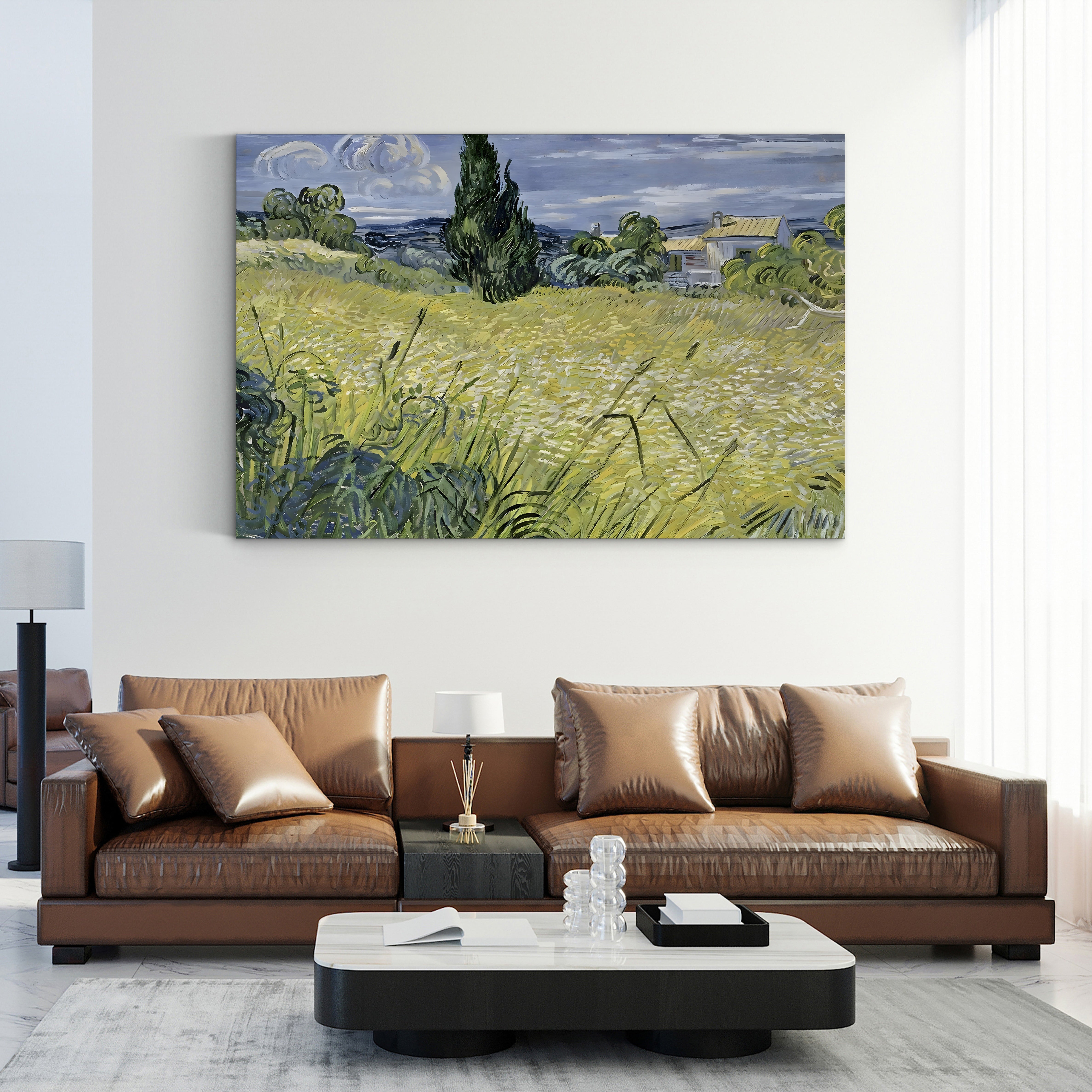 Landscape with Green Corn, 1889 – Vincent van Gogh Wall Art | Post-Impressionist Landscape Canvas Print