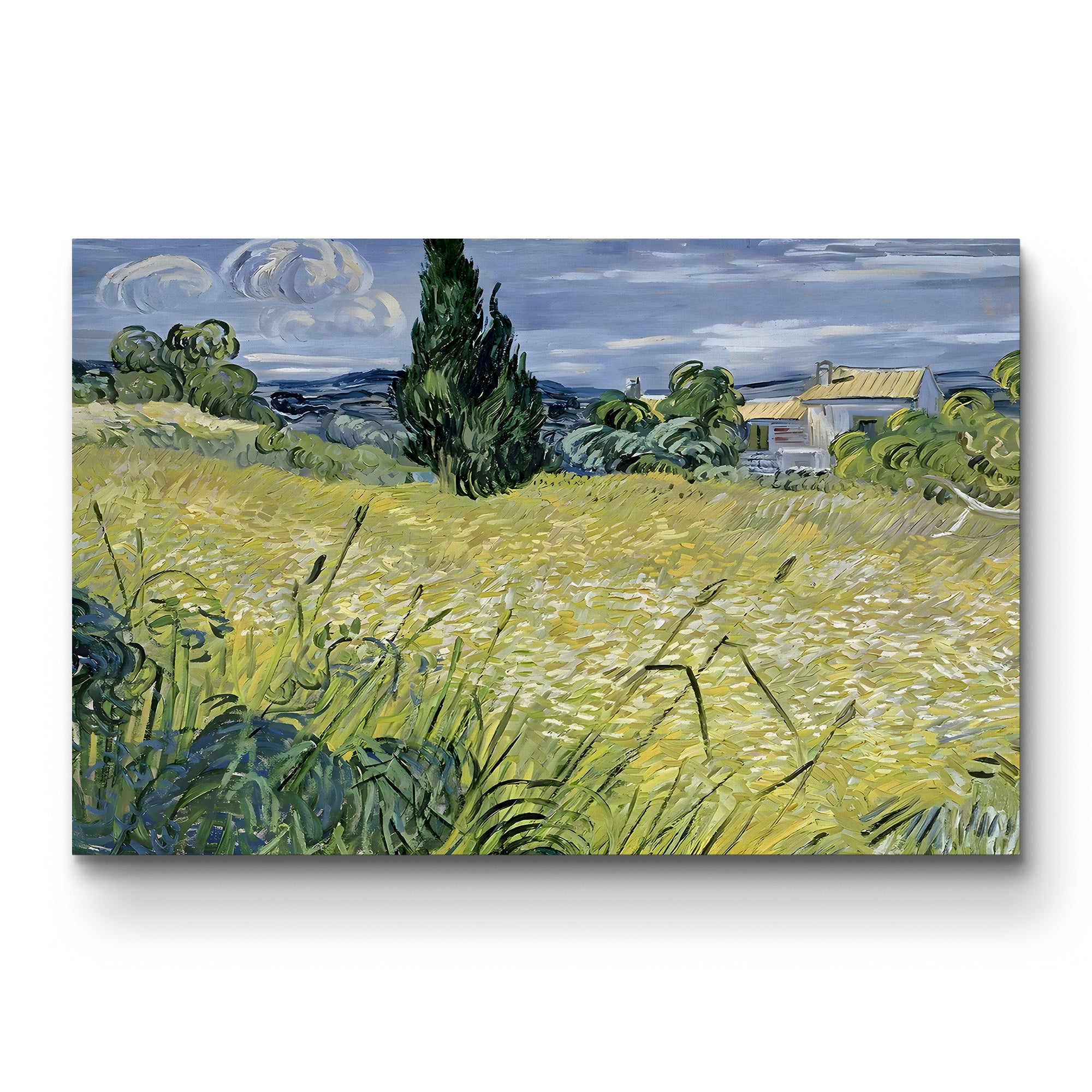 Landscape with Green Corn, 1889 – Vincent van Gogh Wall Art | Post-Impressionist Landscape Canvas Print