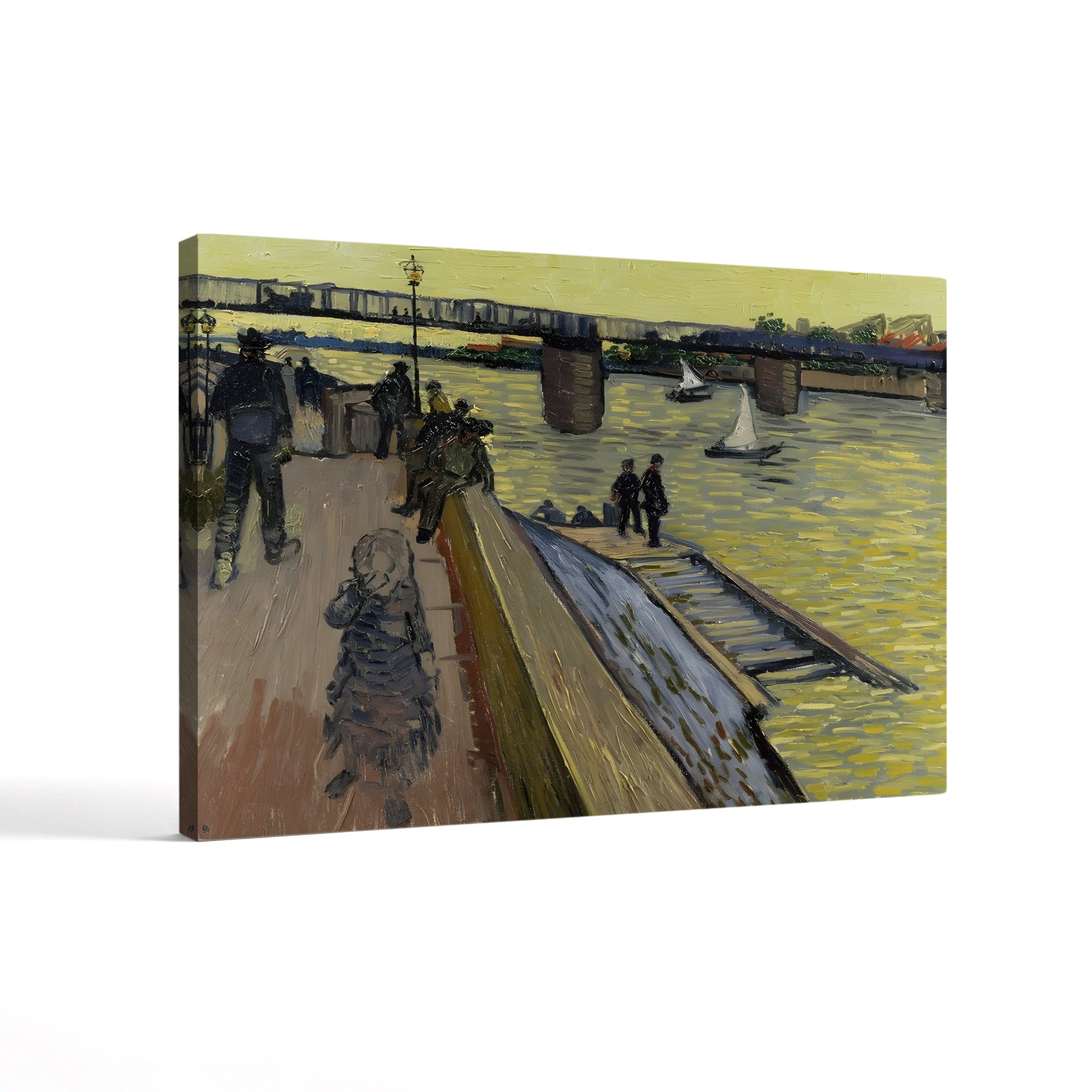 Le Pont de Trinquetaille at Arles, 1888 – Vincent van Gogh Wall Art | Post-Impressionist Cityscape Canvas Print