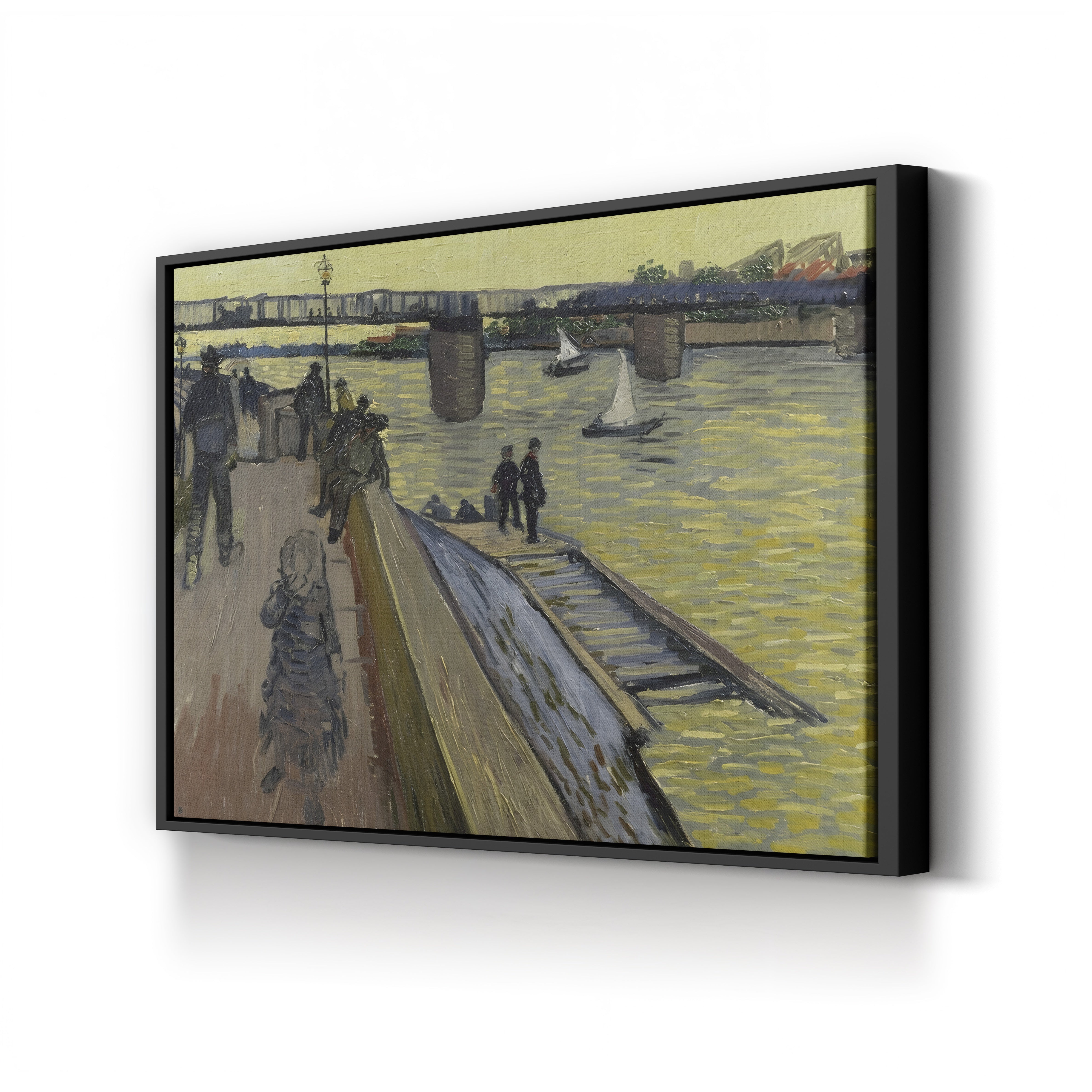 Le Pont de Trinquetaille at Arles, 1888 – Vincent van Gogh Wall Art | Post-Impressionist Cityscape Canvas Print