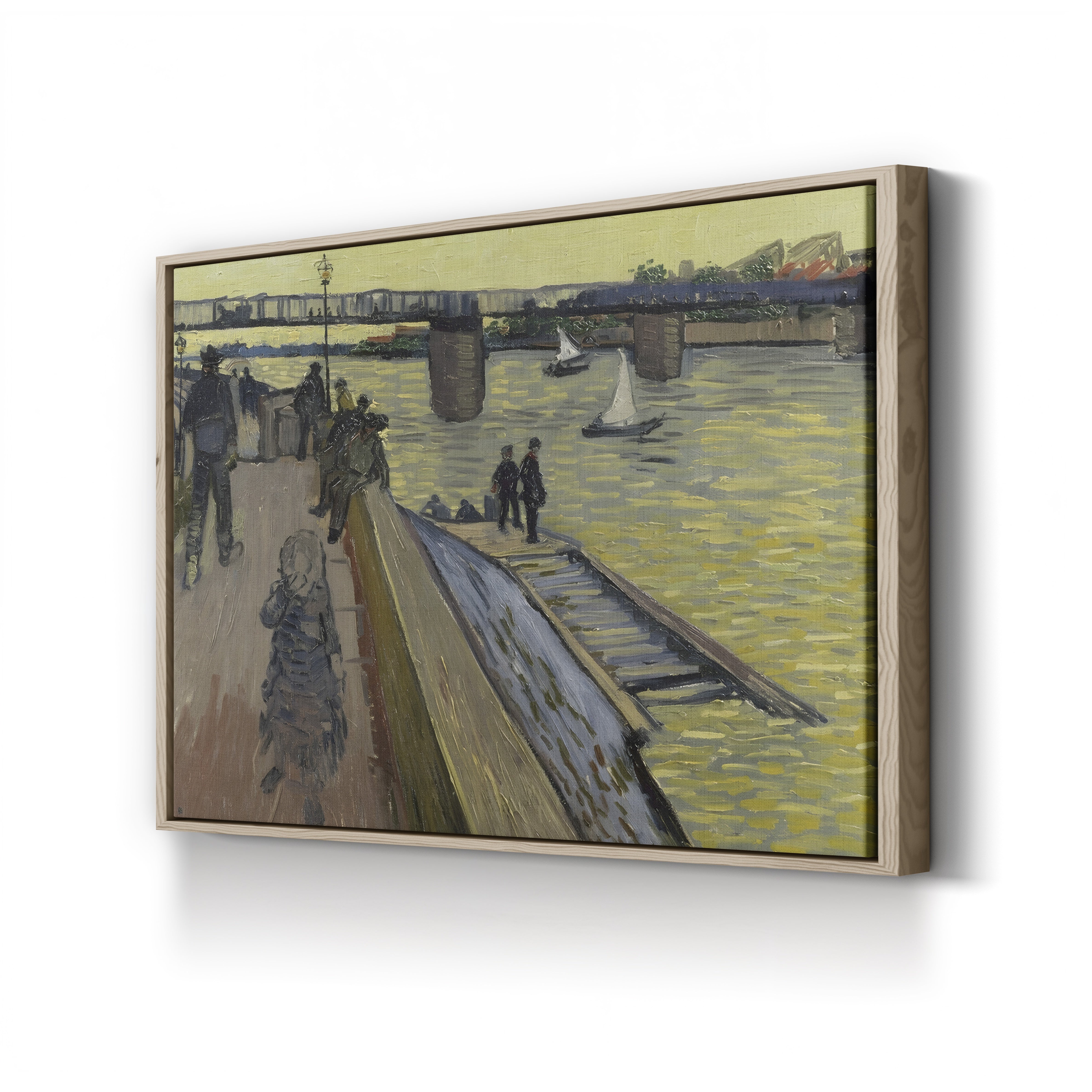 Le Pont de Trinquetaille at Arles, 1888 – Vincent van Gogh Wall Art | Post-Impressionist Cityscape Canvas Print