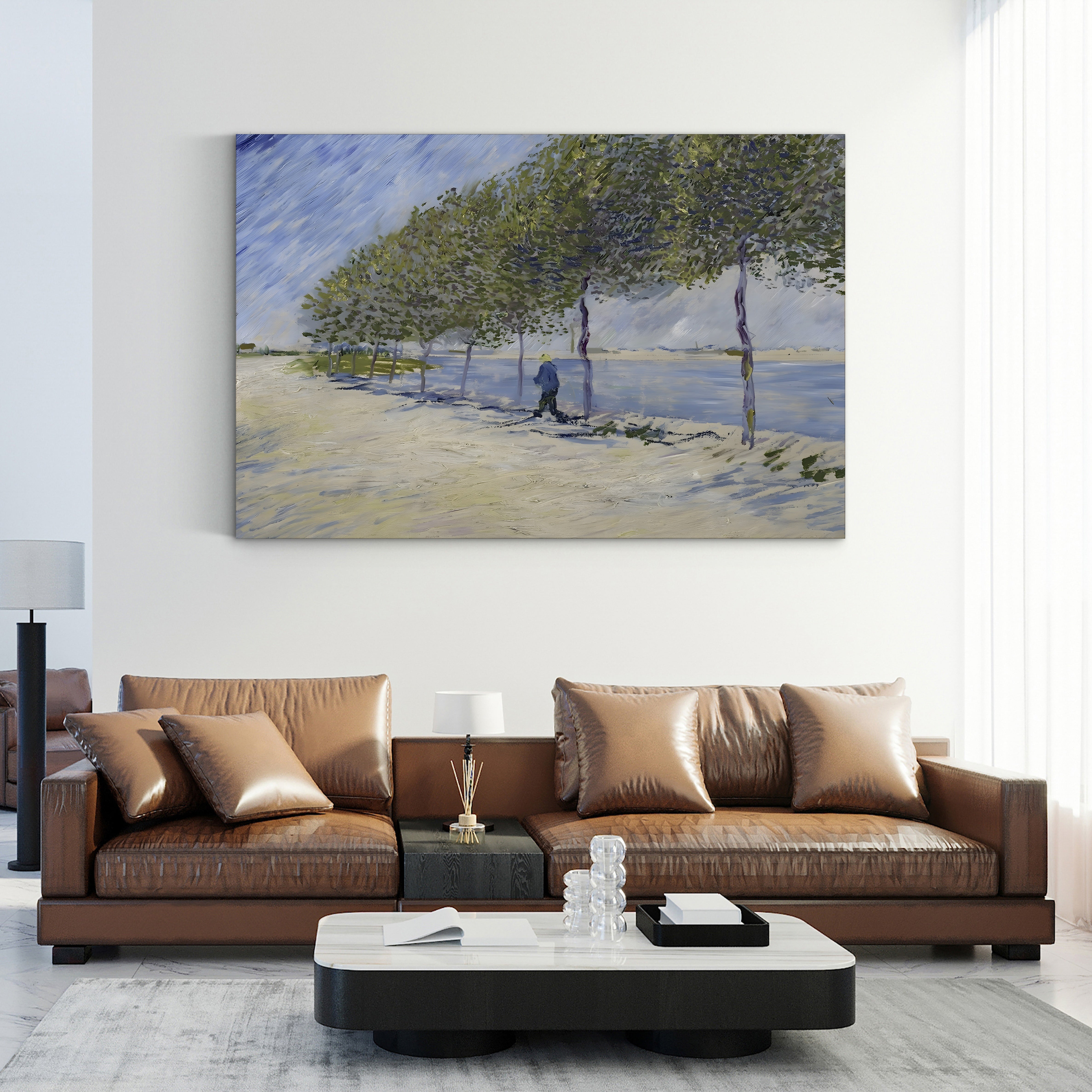 Les Quais de Seine, Paris, 1887 – Vincent van Gogh Wall Art | Post-Impressionist Cityscape Canvas Print