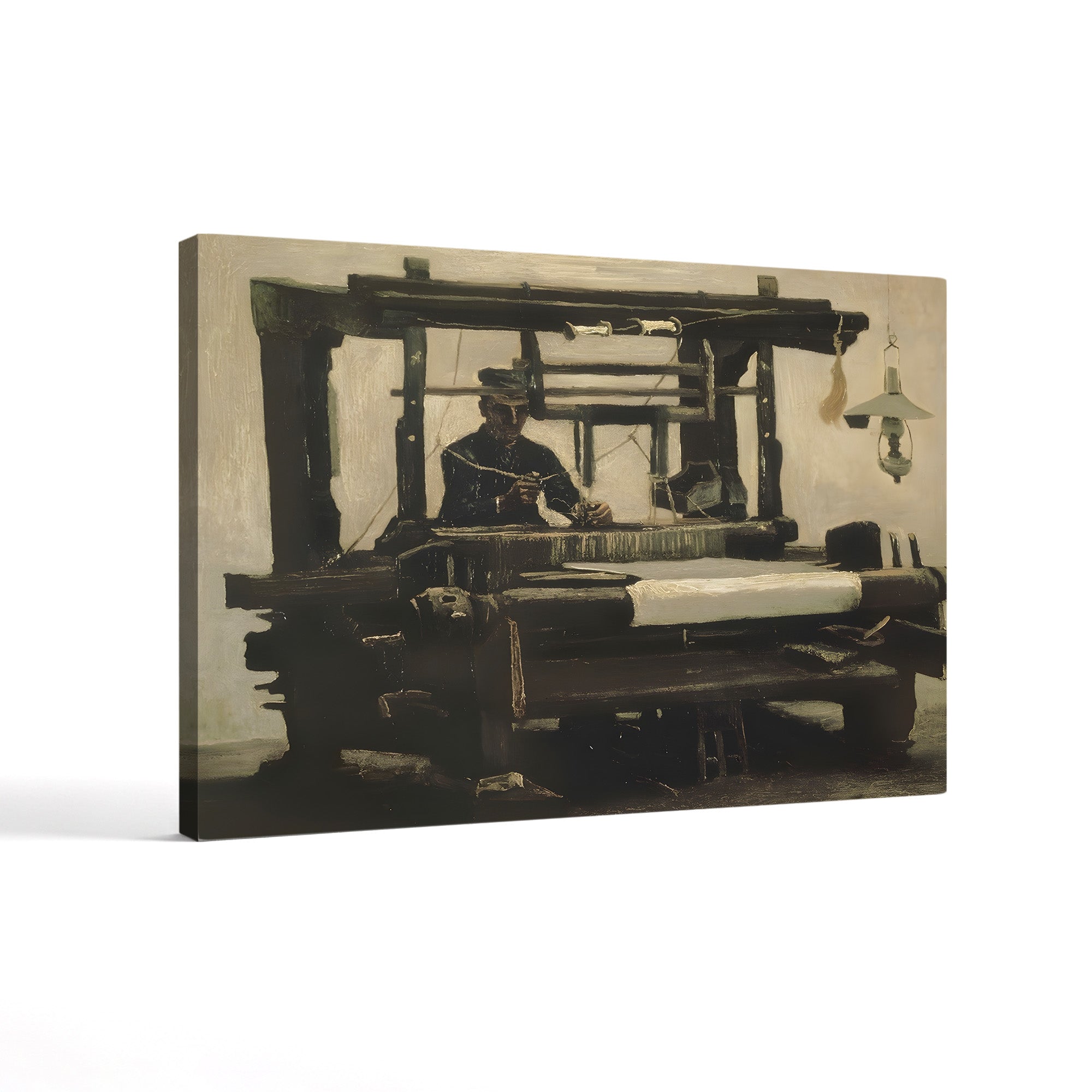 Loom with Weaver, 1884 – Vincent van Gogh Wall Art | Early Dutch Interior Canvas Print