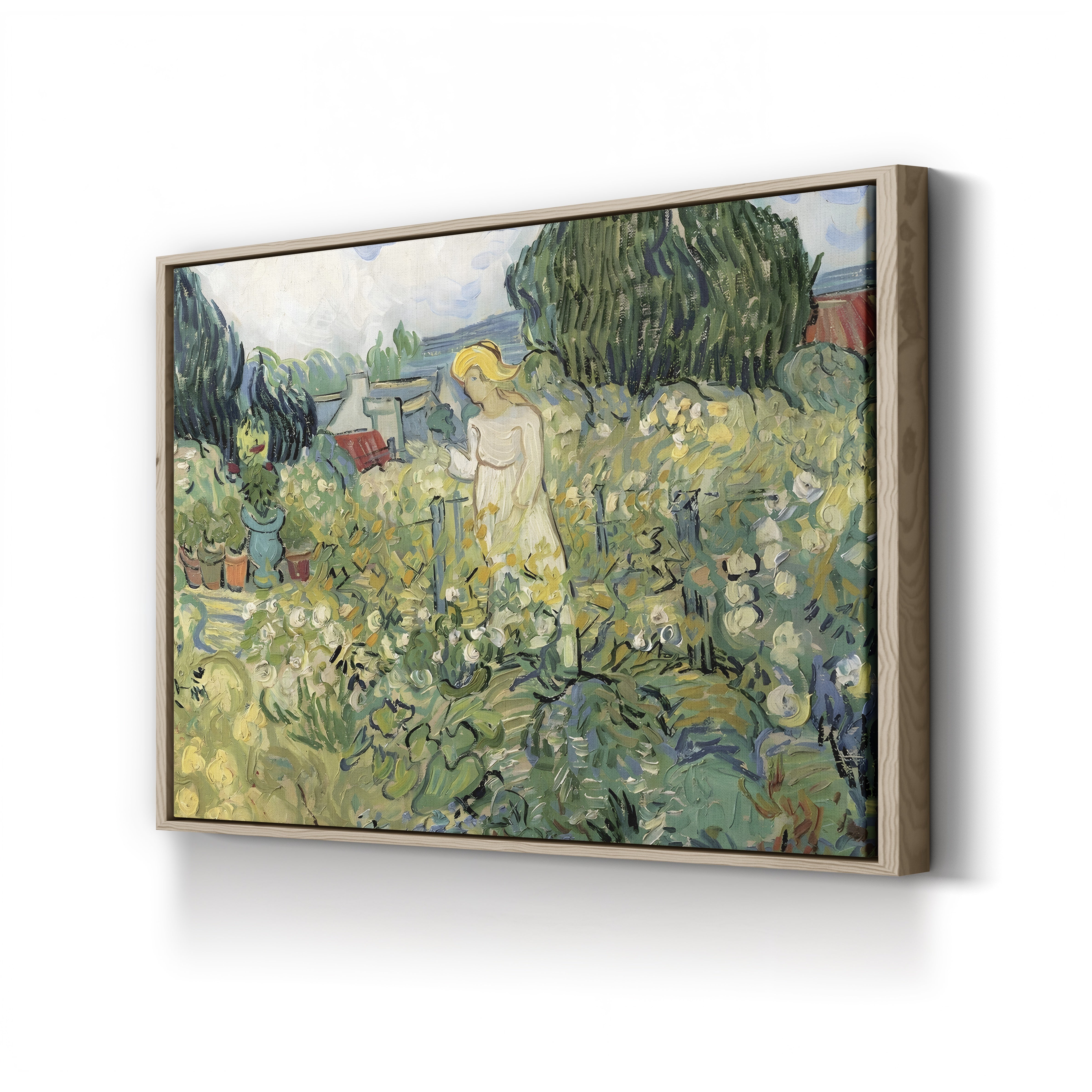 Mademoiselle Gachet in Her Garden at Auvers, 1890 – Vincent van Gogh Wall Art | Post-Impressionist Figure Canvas Print