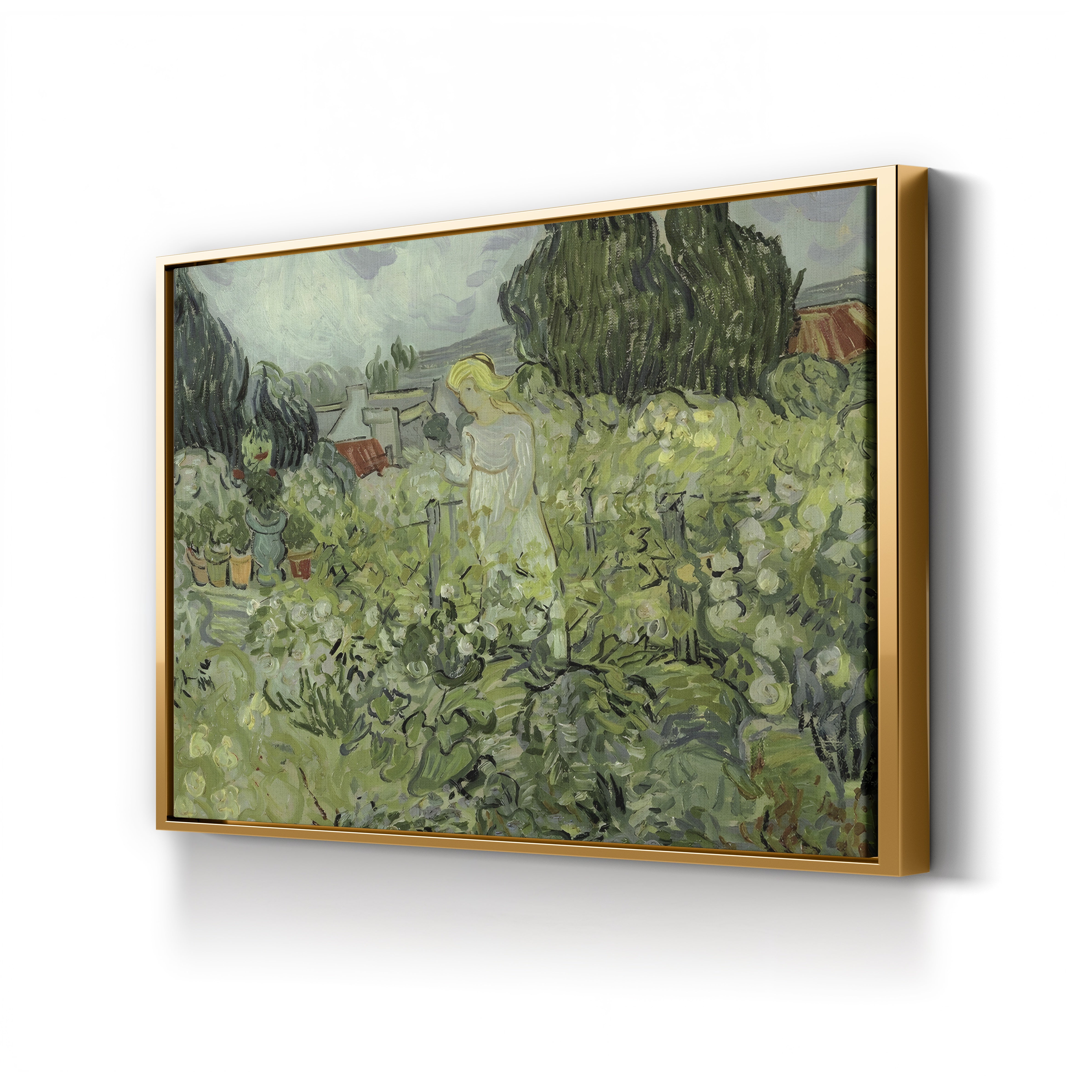 Mlle. Gachet dans son Jardin à Auvers-sur-Oise – Vincent van Gogh Wall Art | Post-Impressionist Garden Canvas Print