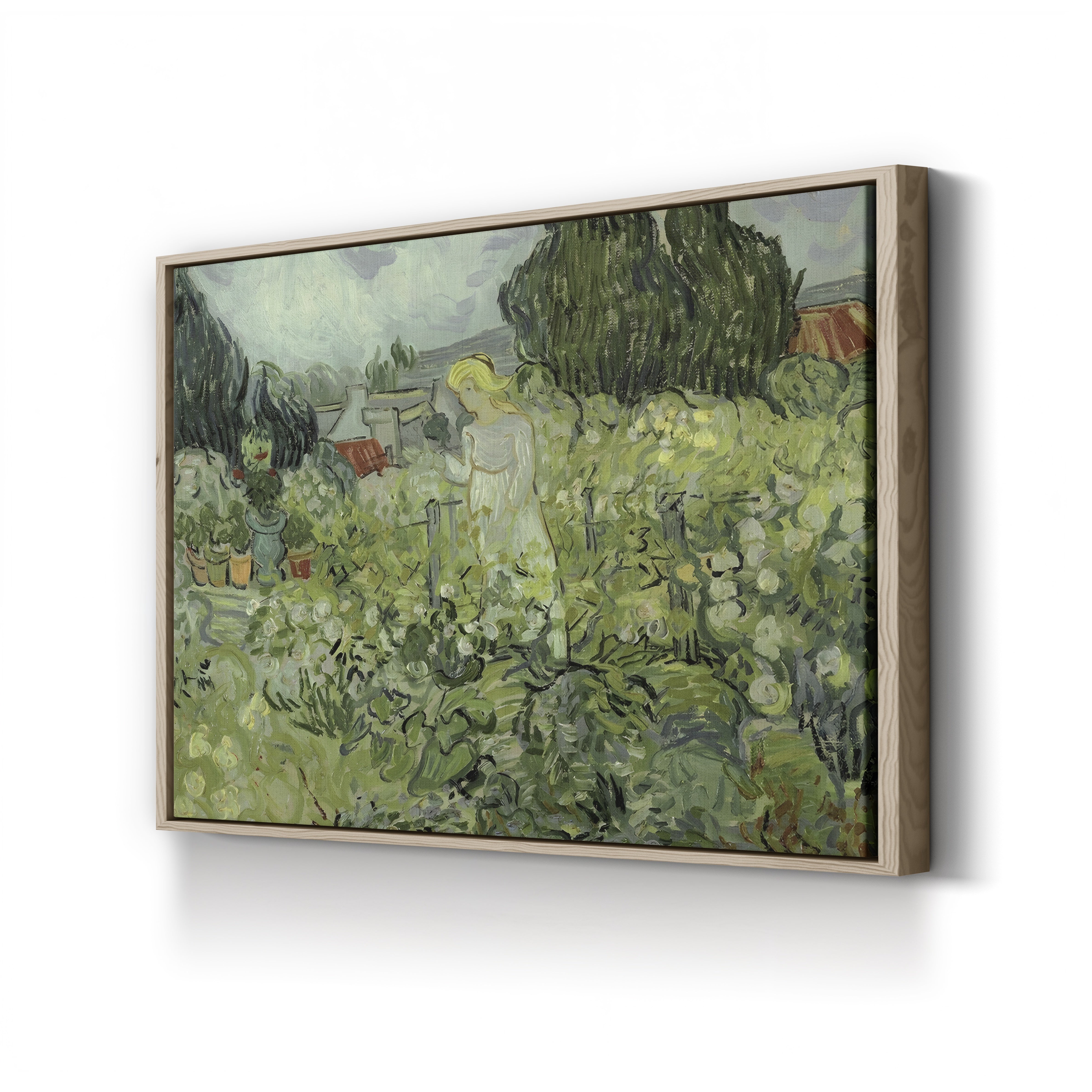 Mlle. Gachet dans son Jardin à Auvers-sur-Oise – Vincent van Gogh Wall Art | Post-Impressionist Garden Canvas Print