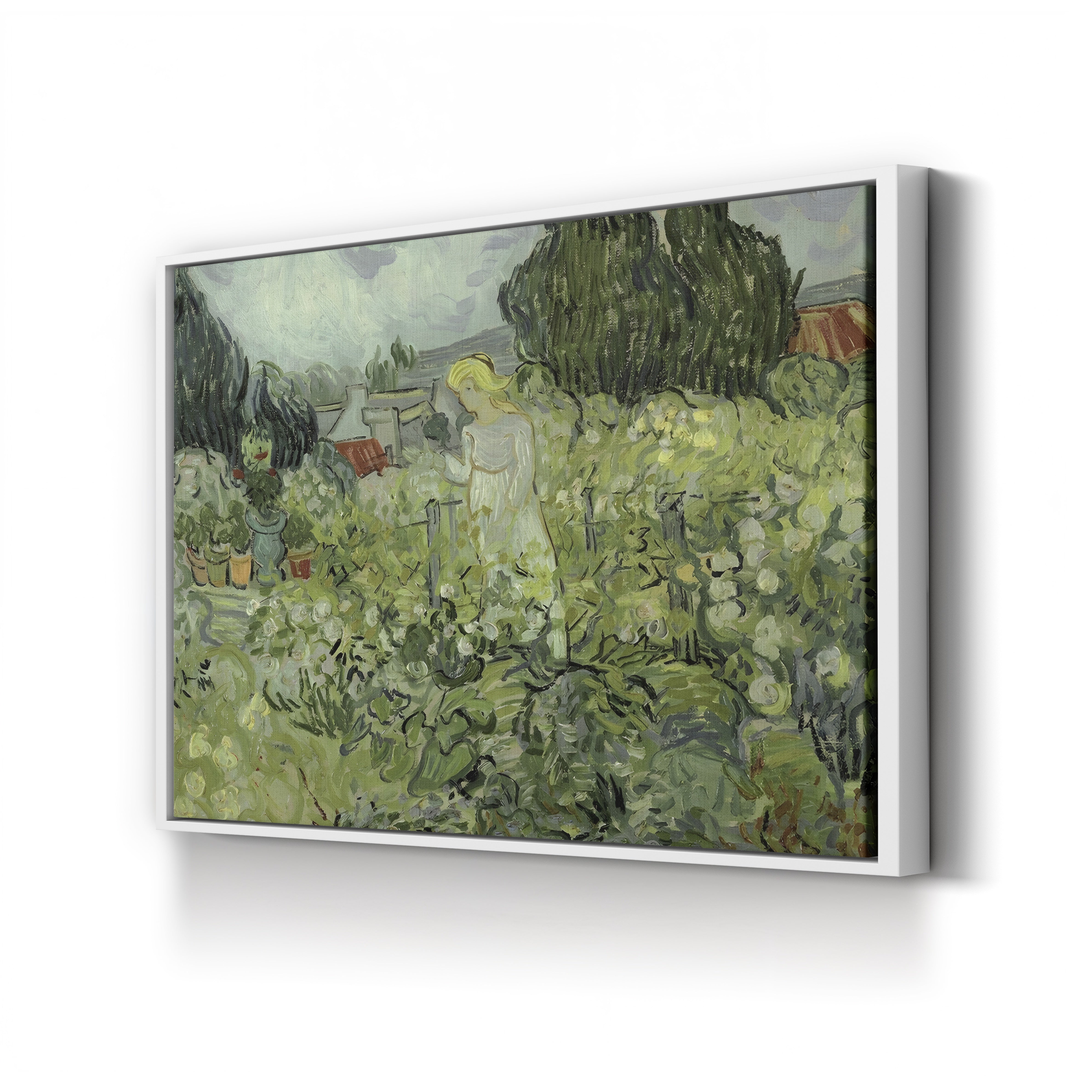 Mlle. Gachet dans son Jardin à Auvers-sur-Oise – Vincent van Gogh Wall Art | Post-Impressionist Garden Canvas Print