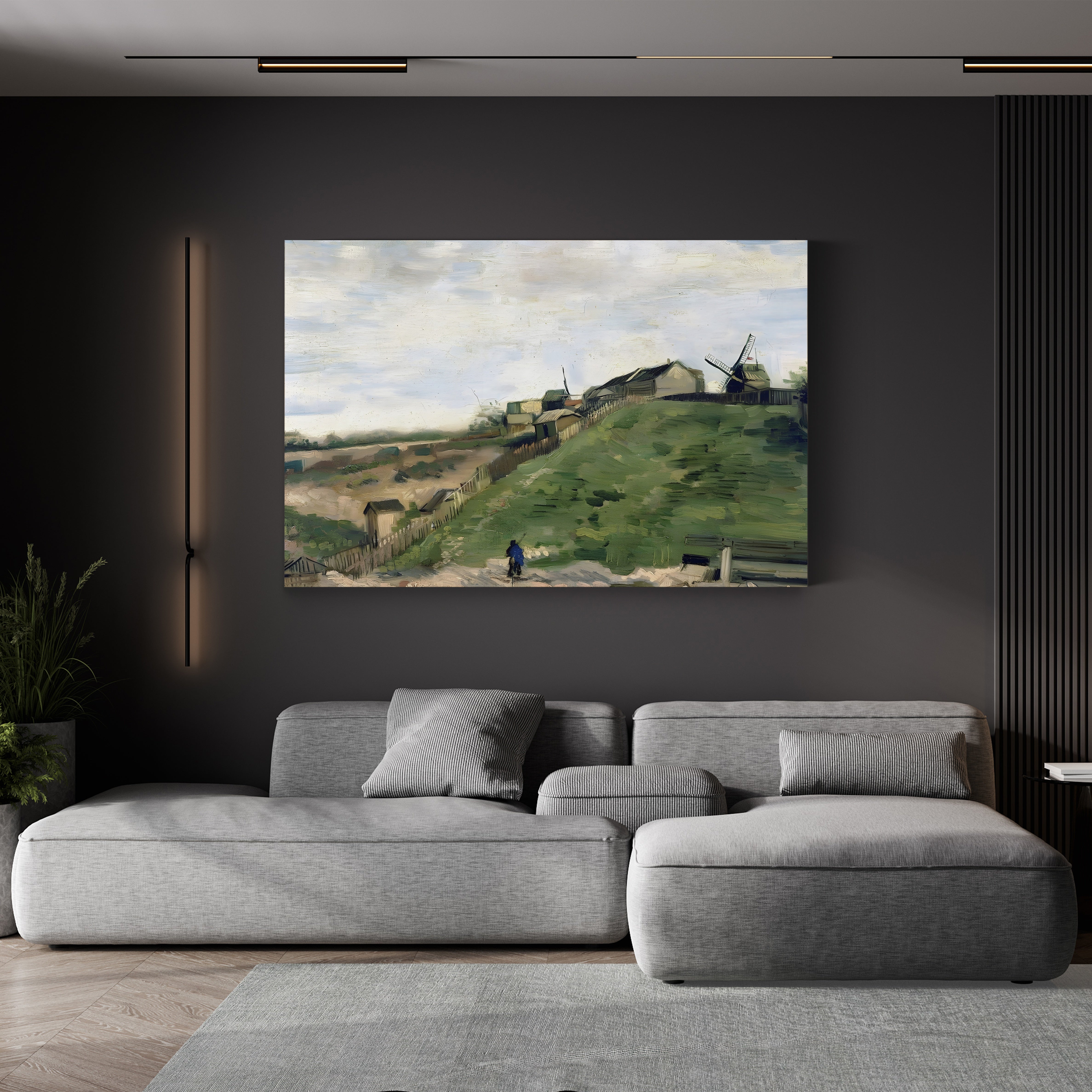 Montmartre Hill with Stone Quarry – Vincent van Gogh Wall Art | Post-Impressionist Paris Canvas Print