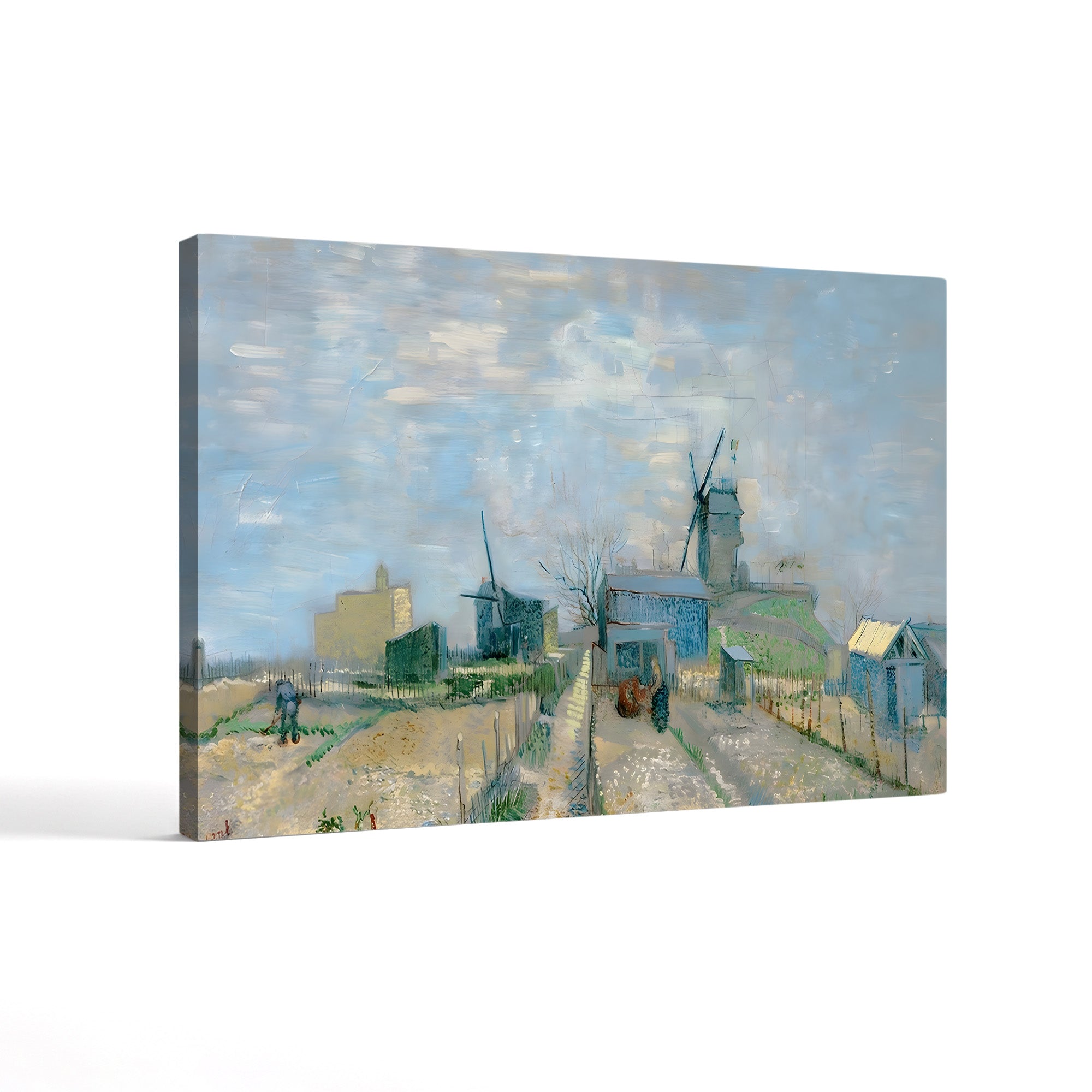 Montmartre: Mills and Vegetable Gardens, 1887 – Vincent van Gogh Wall Art | Post-Impressionist Paris Canvas Print