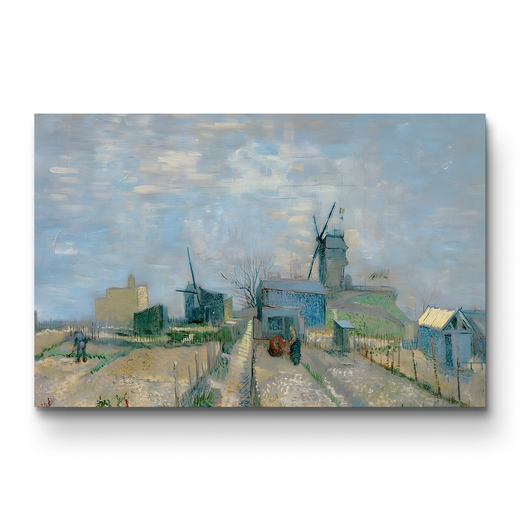 Montmartre: Mills and Vegetable Gardens, 1887 – Vincent van Gogh Wall Art | Post-Impressionist Paris Canvas Print