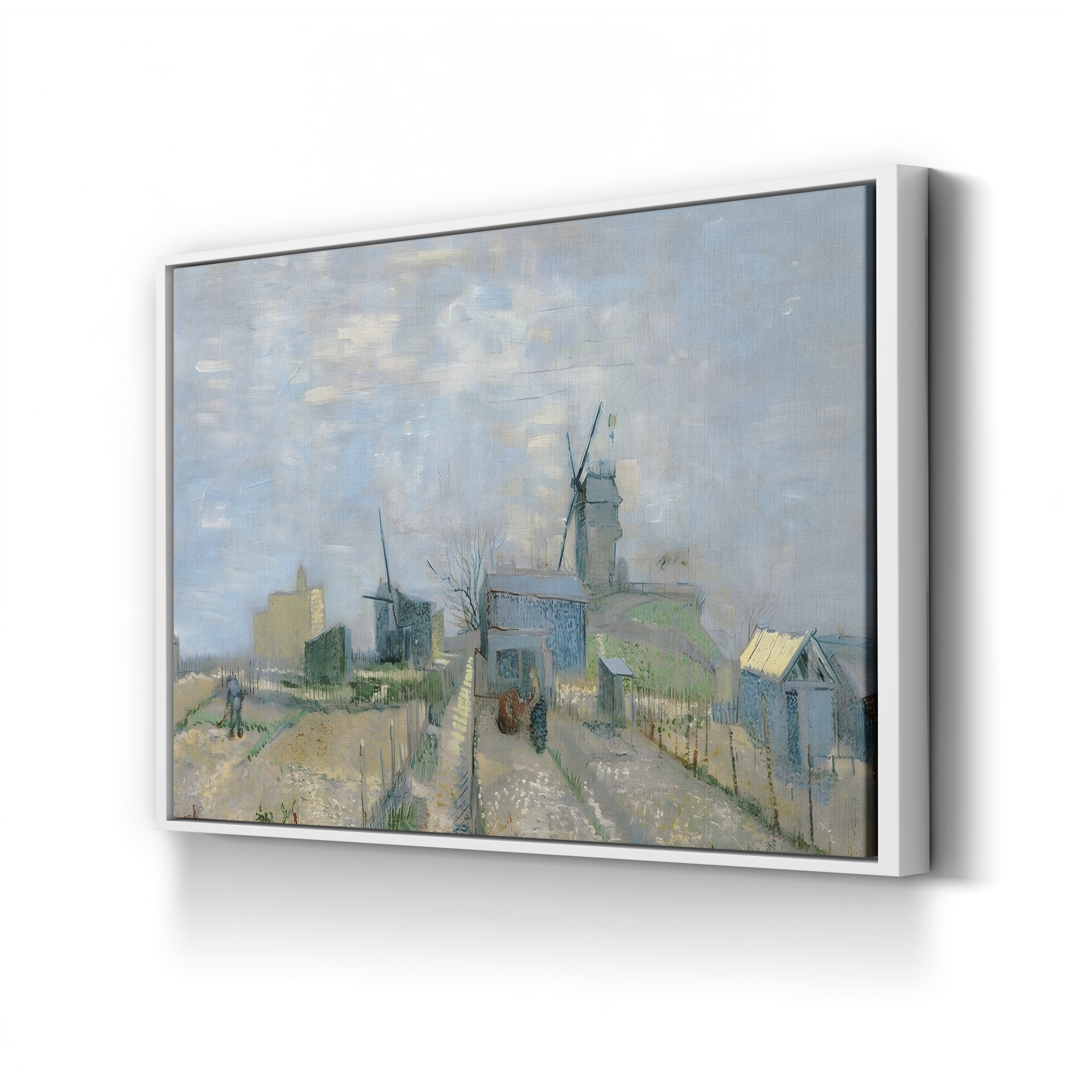 Montmartre: Mills and Vegetable Gardens, 1887 – Vincent van Gogh Wall Art | Post-Impressionist Paris Canvas Print