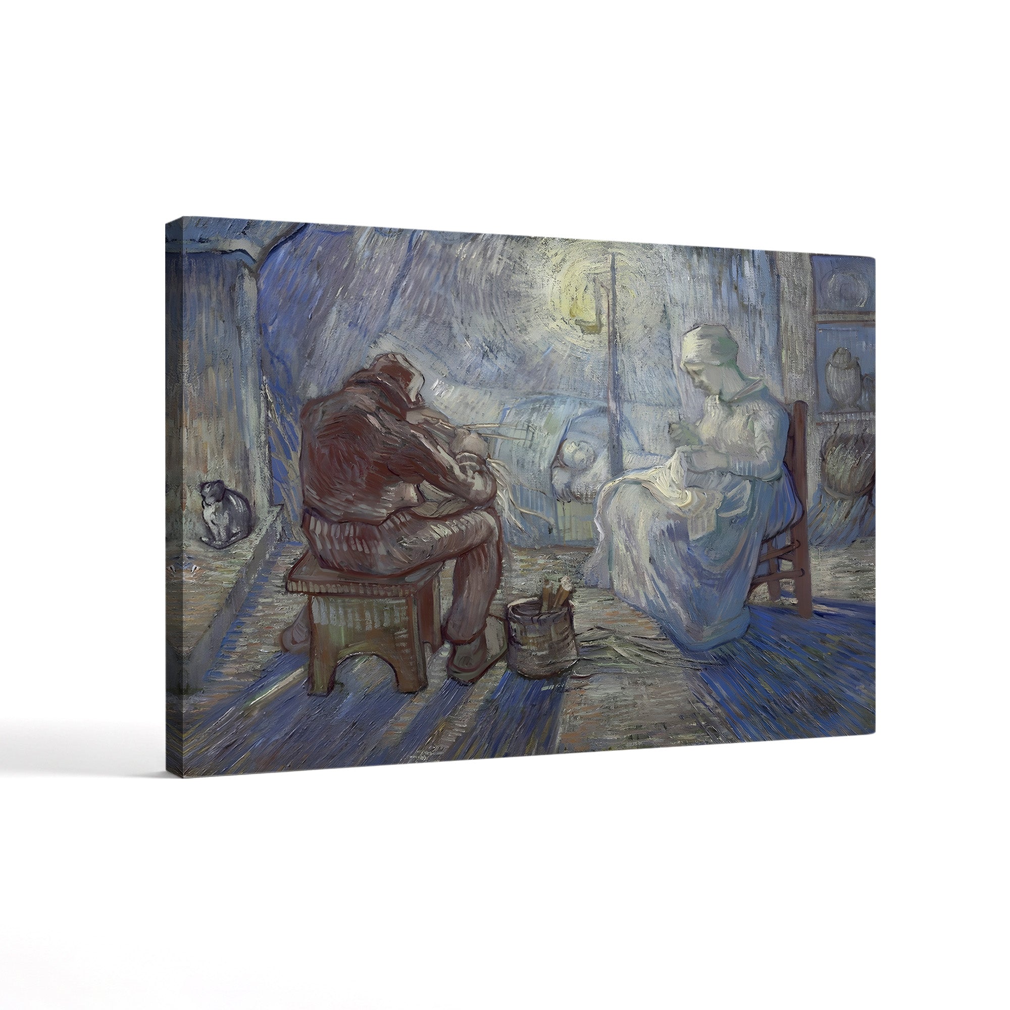 Nuit: Famille de Paysans dans un Intérieur (After Millet), 1889 – Vincent van Gogh Wall Art | Post-Impressionist Canvas Print