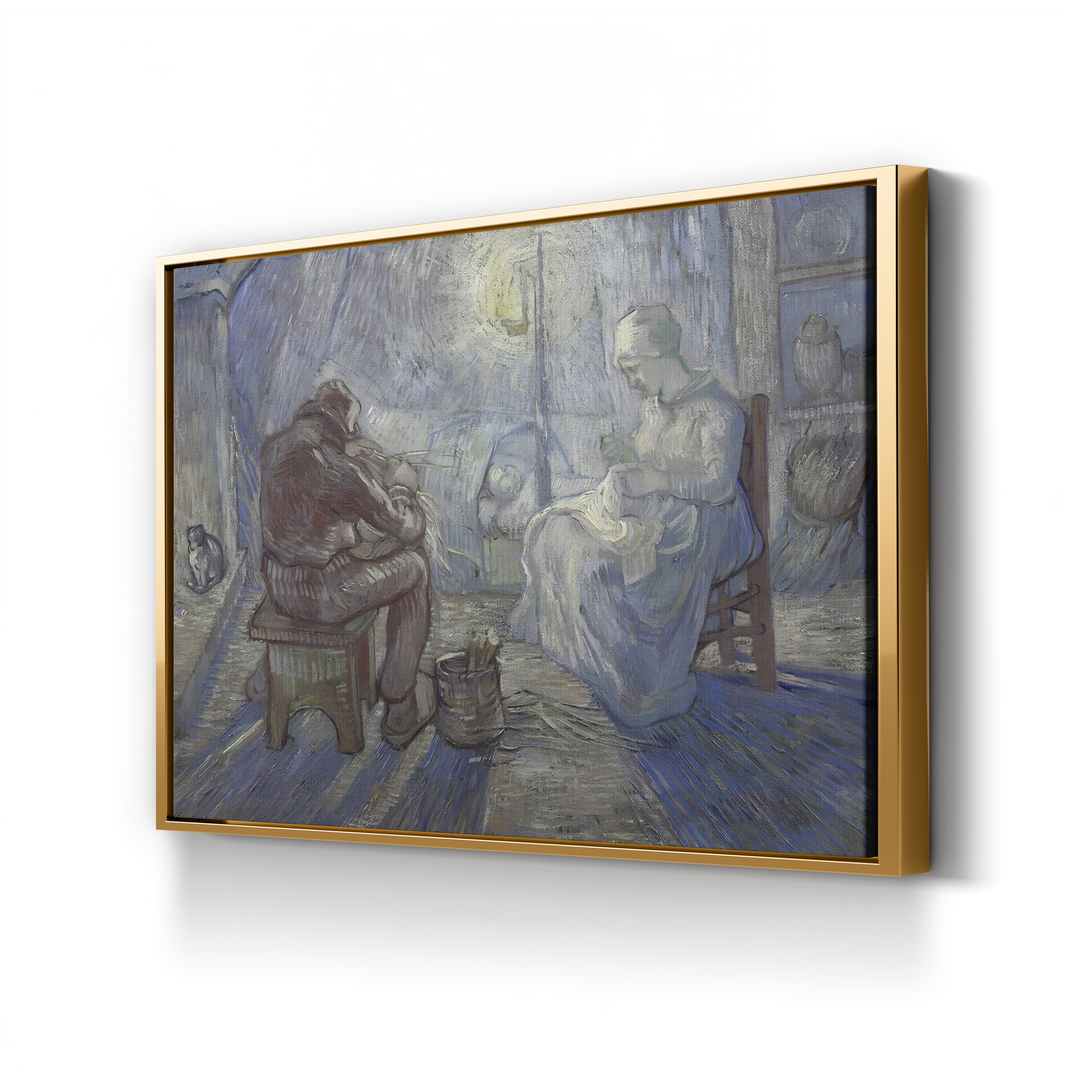 Nuit: Famille de Paysans dans un Intérieur (After Millet), 1889 – Vincent van Gogh Wall Art | Post-Impressionist Canvas Print