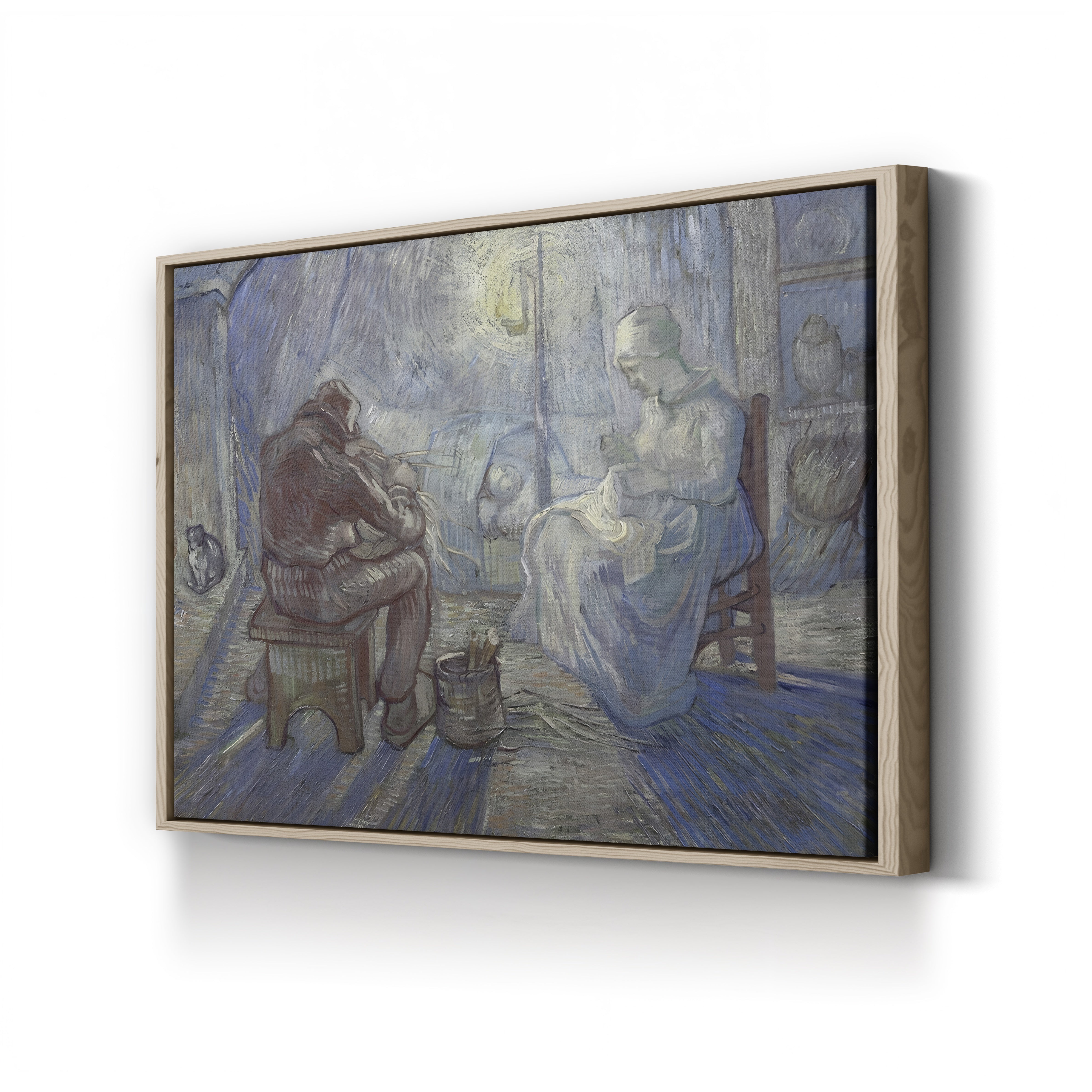 Nuit: Famille de Paysans dans un Intérieur (After Millet), 1889 – Vincent van Gogh Wall Art | Post-Impressionist Canvas Print