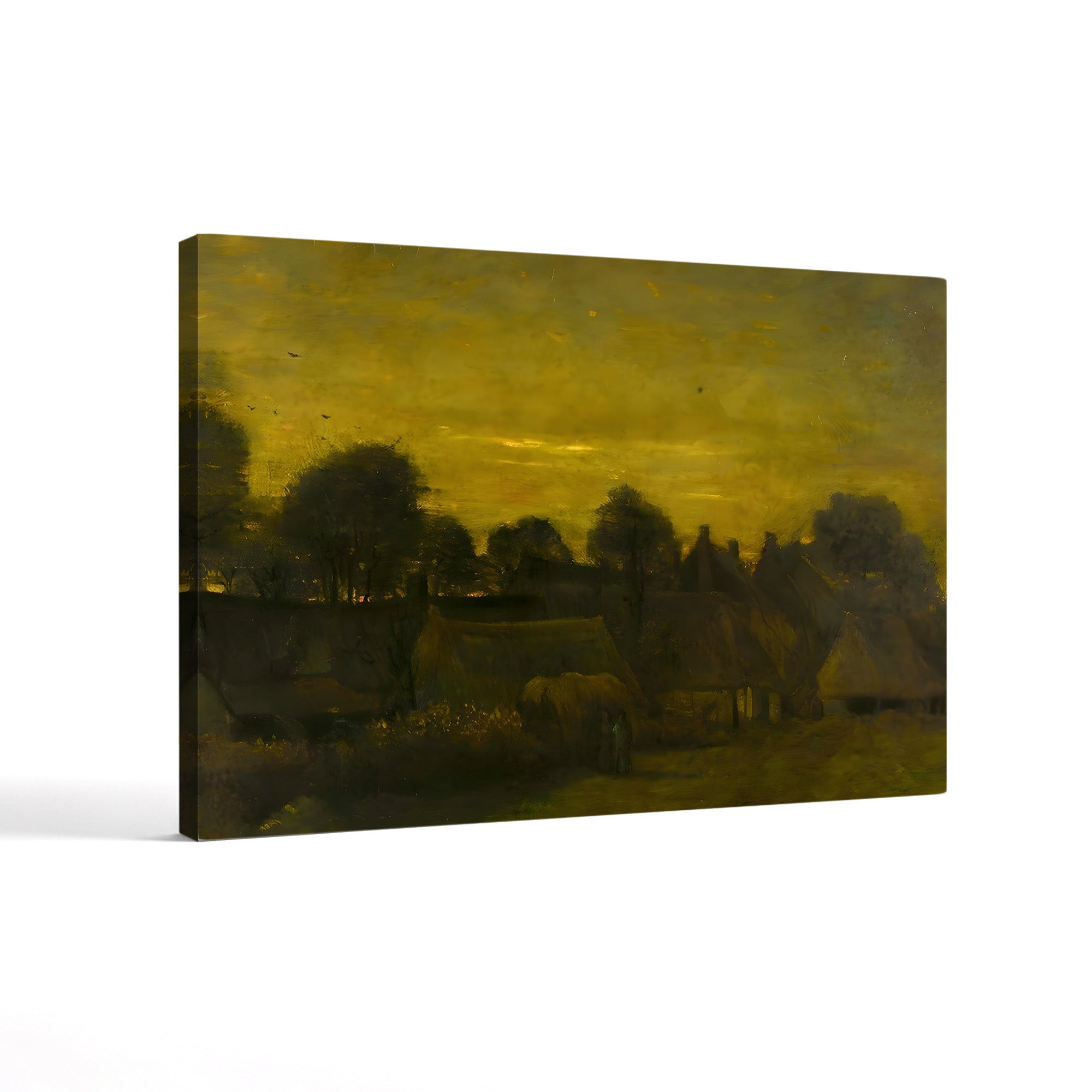 Peasant Village at Dusk, 1884 – Vincent van Gogh Wall Art | Dutch Realist Canvas Print