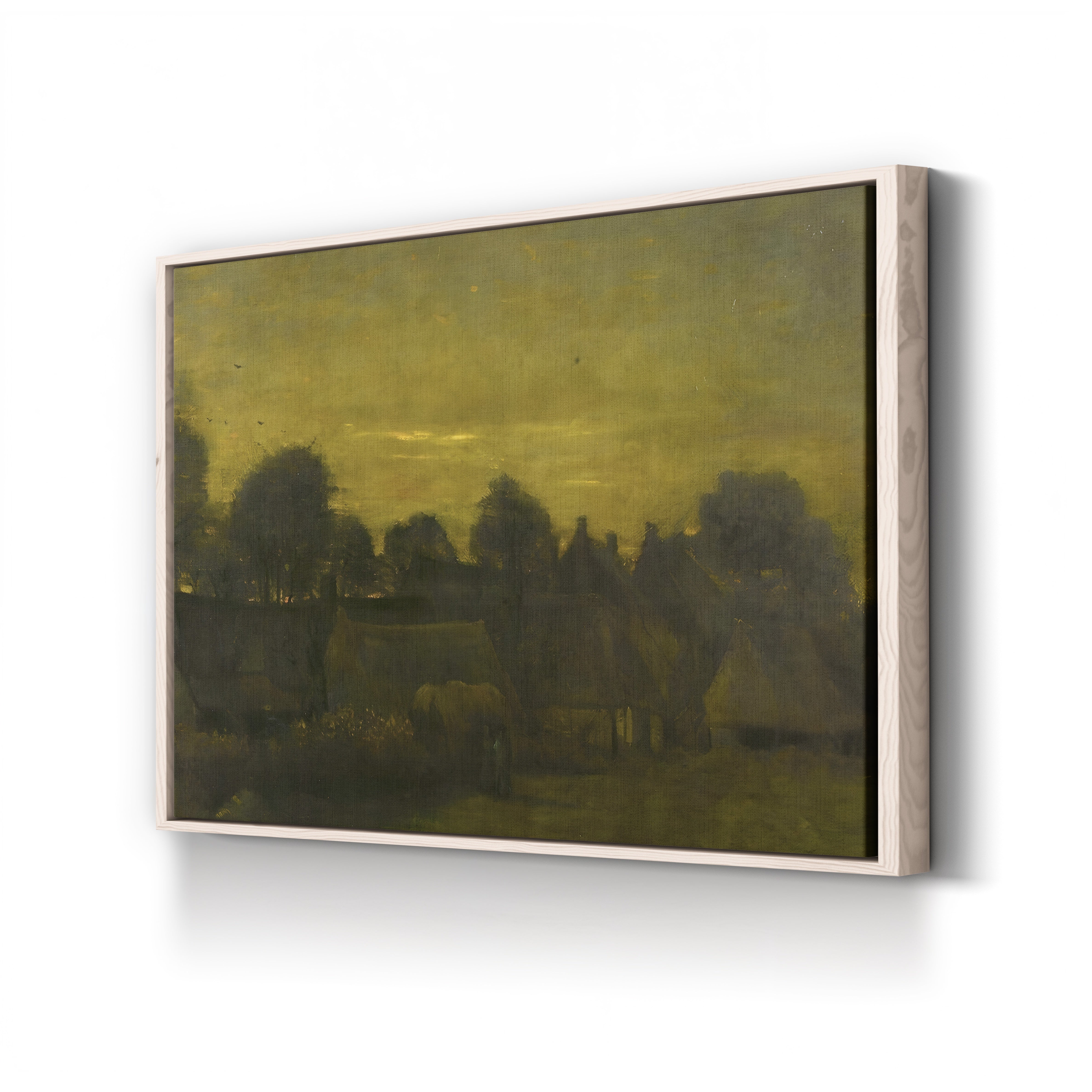 Peasant Village at Dusk, 1884 – Vincent van Gogh Wall Art | Dutch Realist Canvas Print