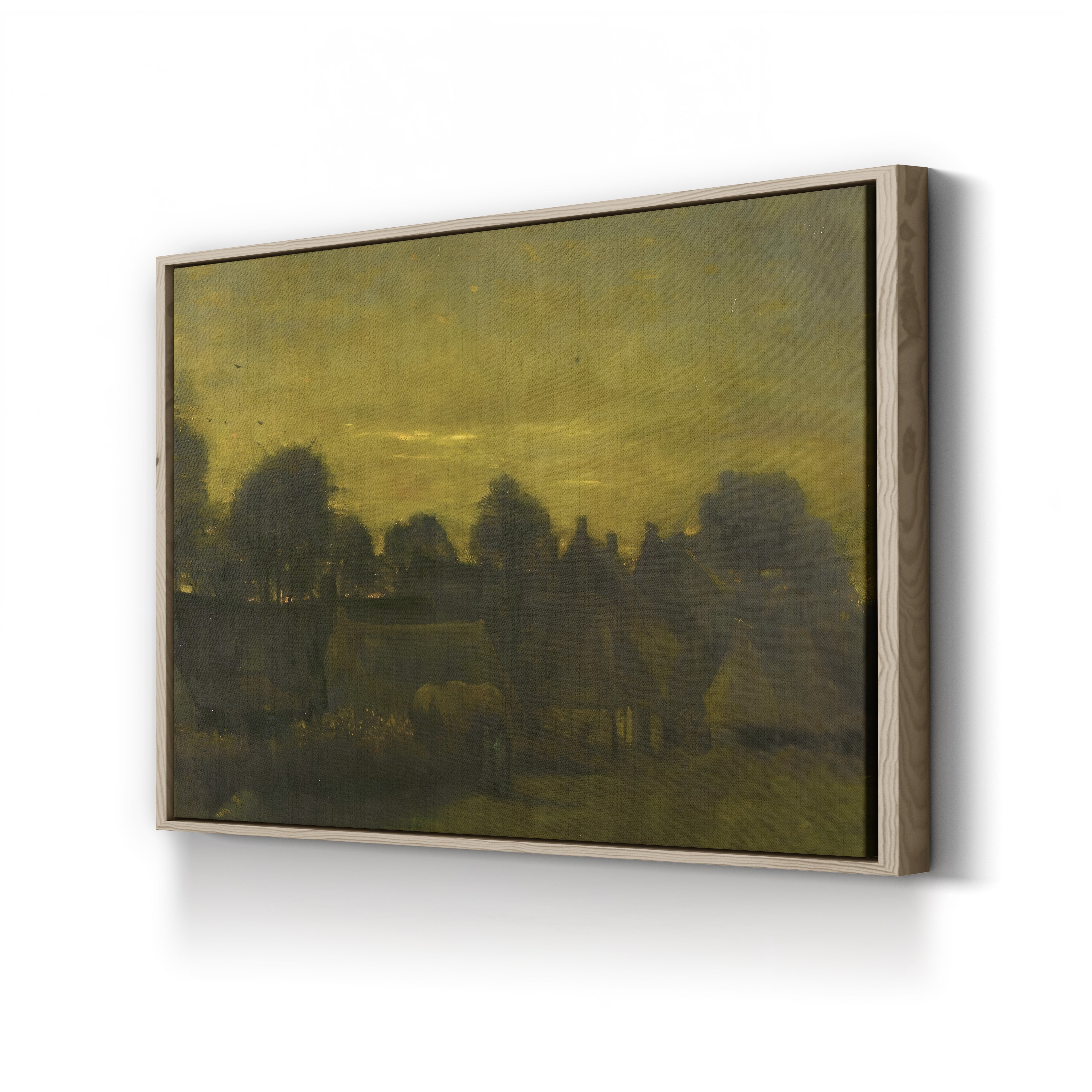 Peasant Village at Dusk, 1884 – Vincent van Gogh Wall Art | Dutch Realist Canvas Print
