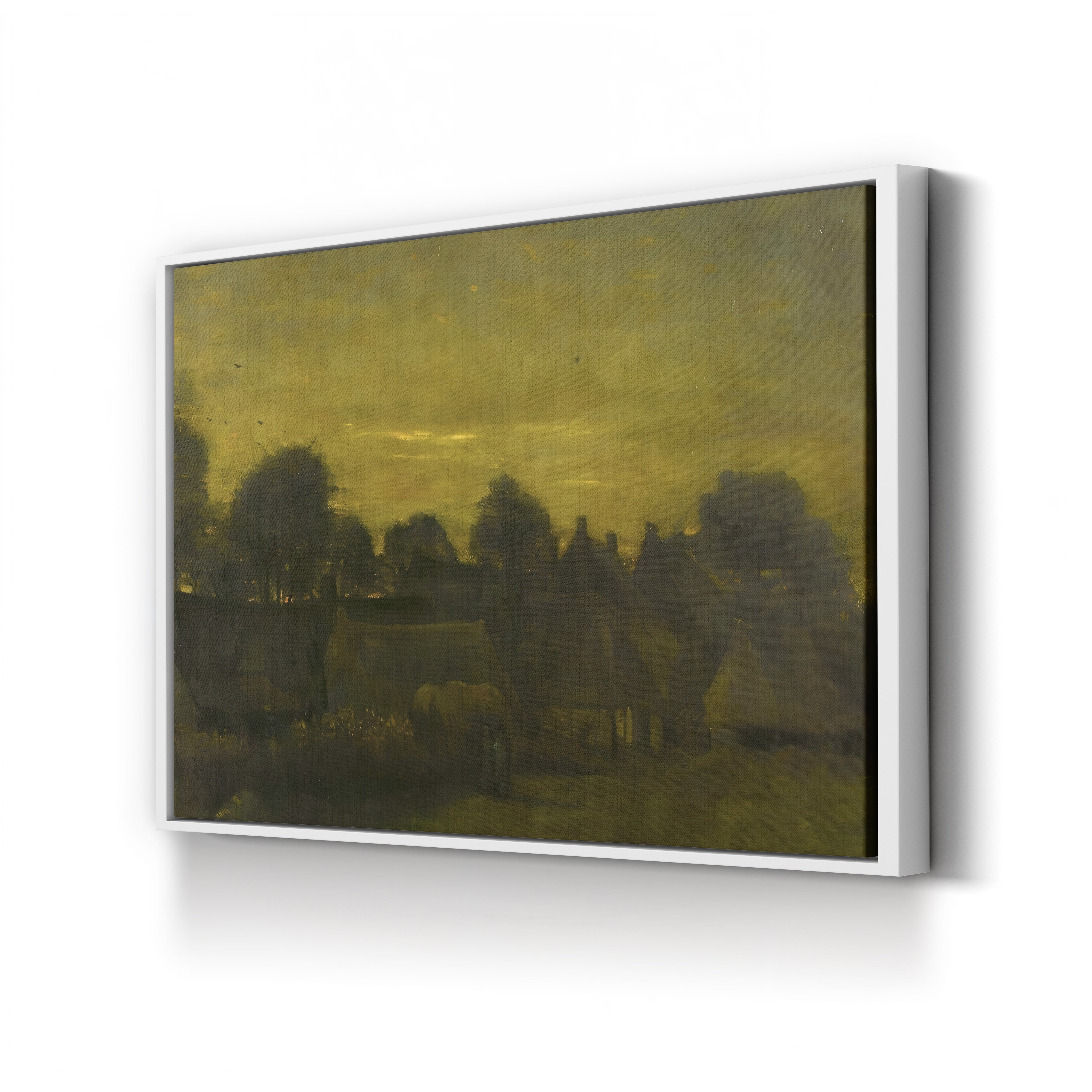 Peasant Village at Dusk, 1884 – Vincent van Gogh Wall Art | Dutch Realist Canvas Print