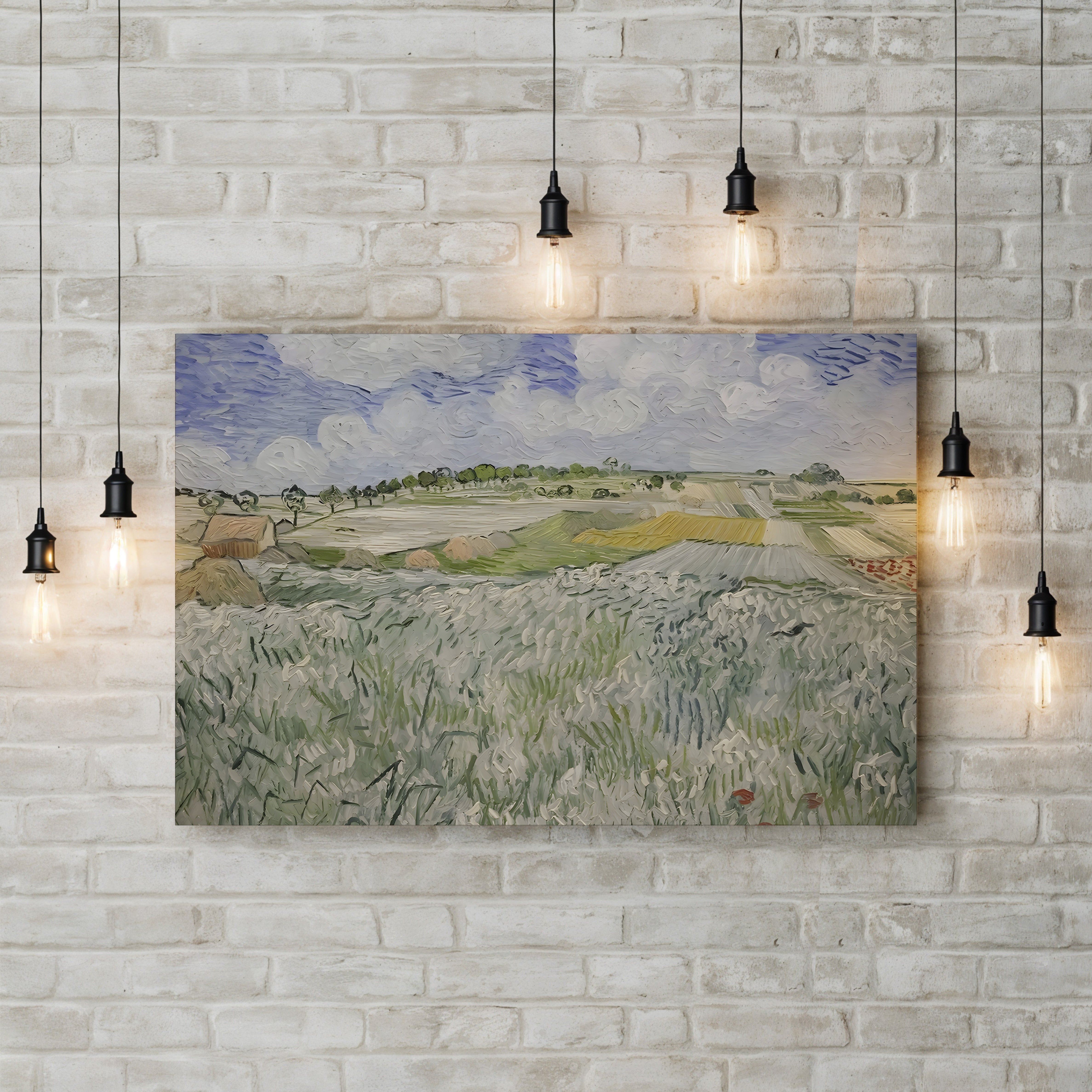 Plain Near Auvers, 1890 – Vincent van Gogh Wall Art | Post-Impressionist Landscape Canvas Print