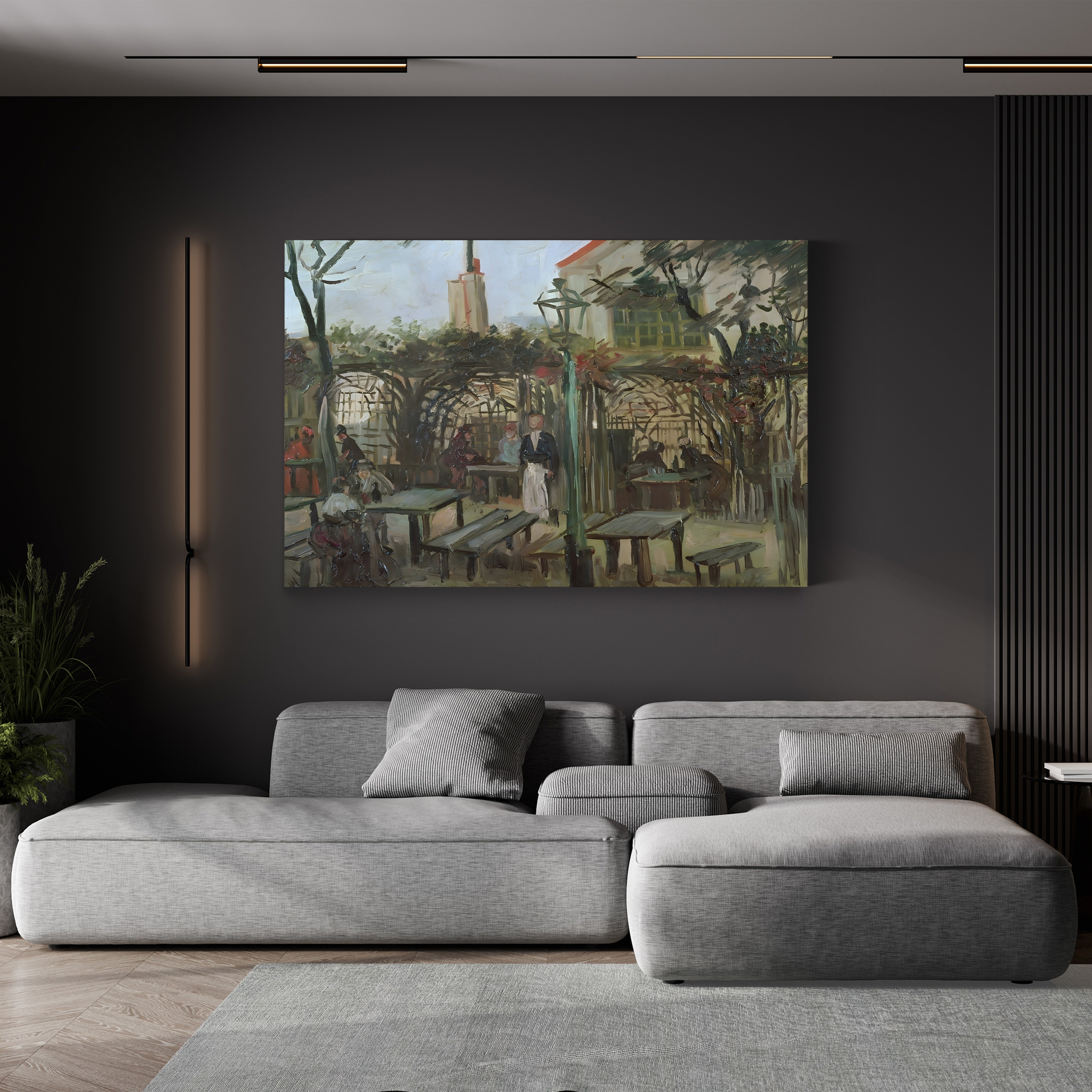 Pleasure Gardens at Montmartre, 1886 – Vincent van Gogh Wall Art | Parisian Landscape Canvas Print