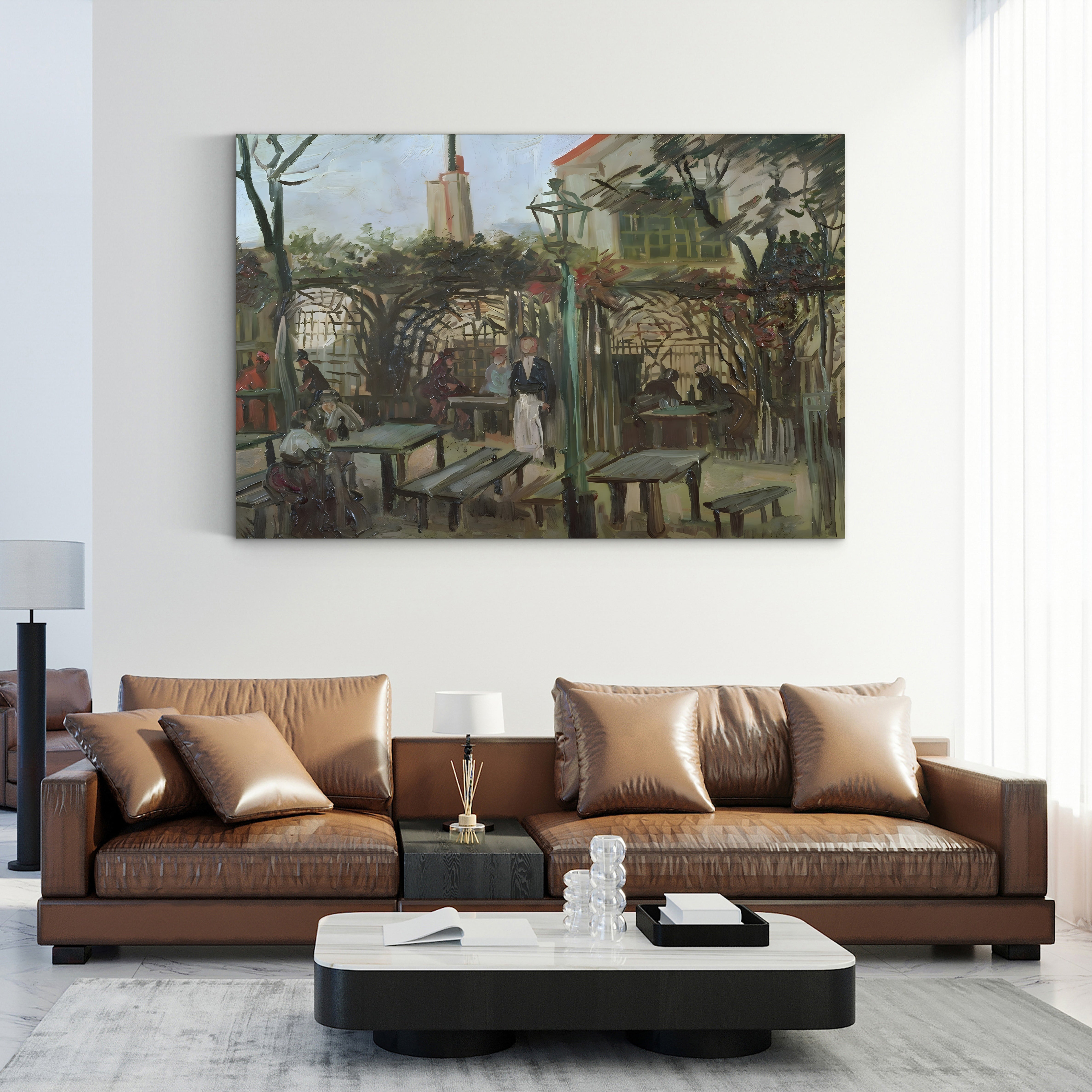 Pleasure Gardens at Montmartre, 1886 – Vincent van Gogh Wall Art | Parisian Landscape Canvas Print