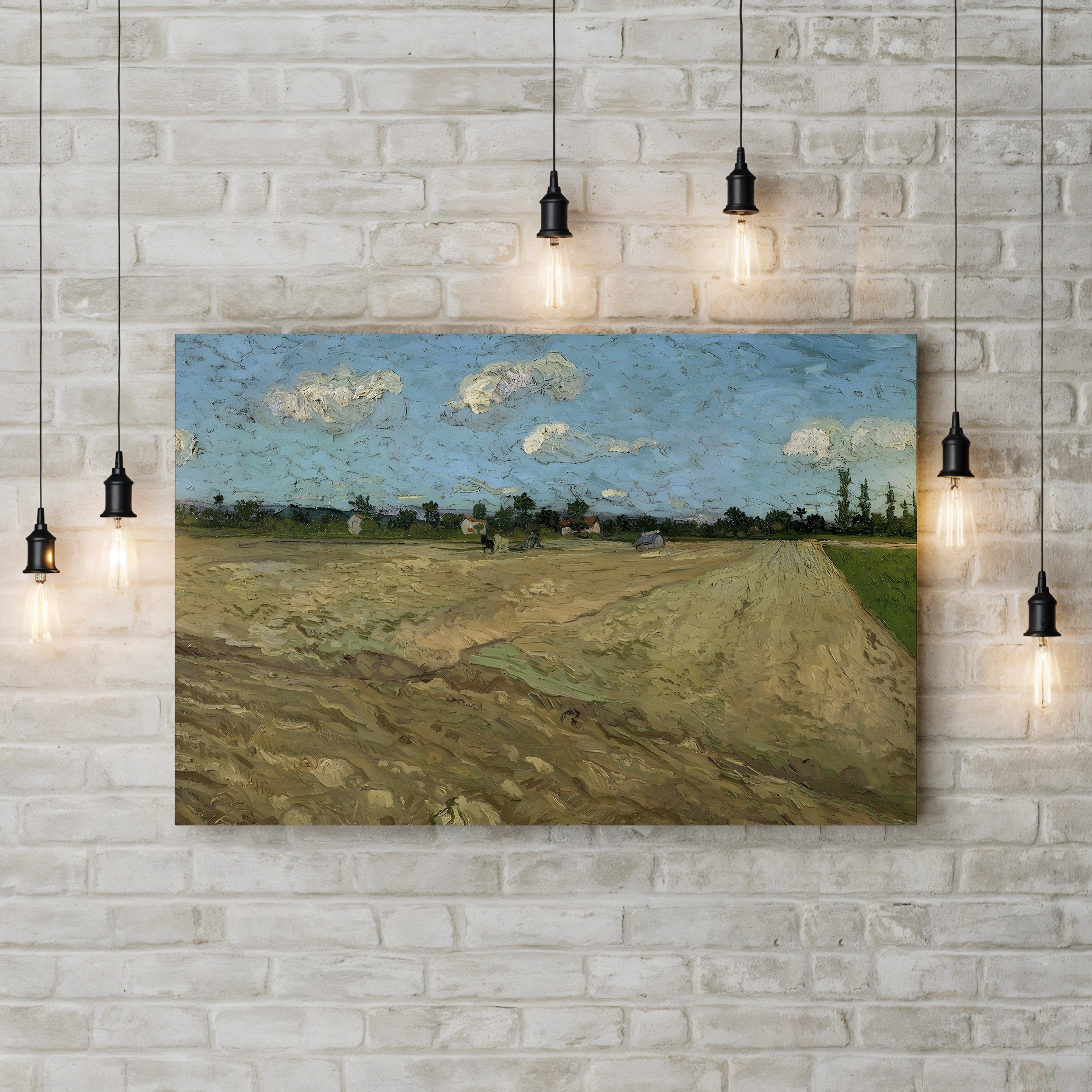 Plowed Fields at Arles, 1888 – Vincent van Gogh Wall Art | Provençal Landscape Canvas Print