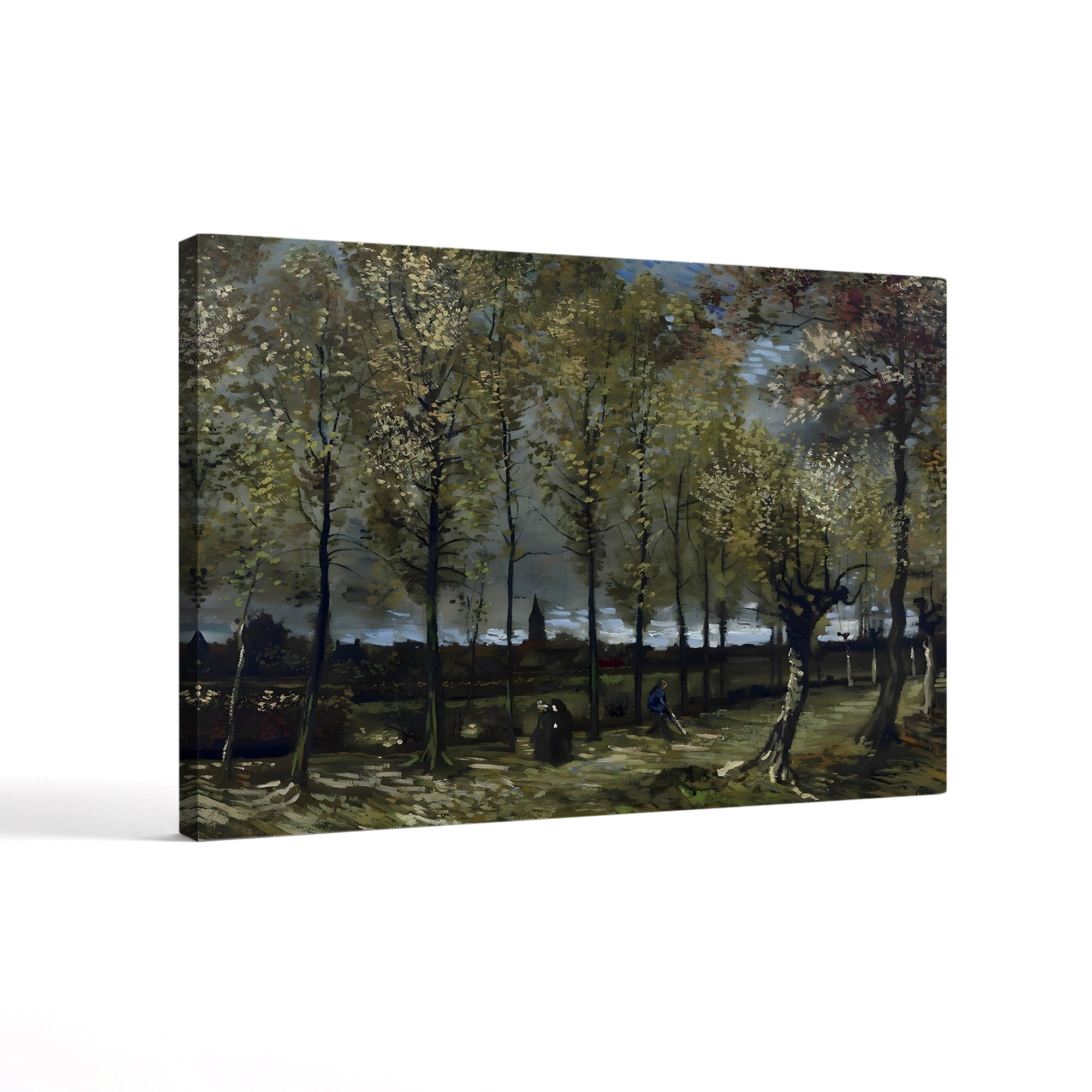 Poplars near Nuenen by Vincent van Gogh gallery-wrapped canvas print, angled view