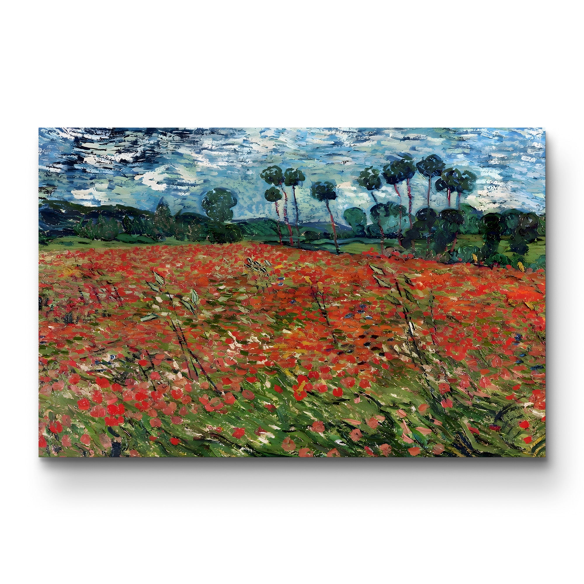 Poppy Field by Vincent van Gogh gallery-wrapped canvas print, front view