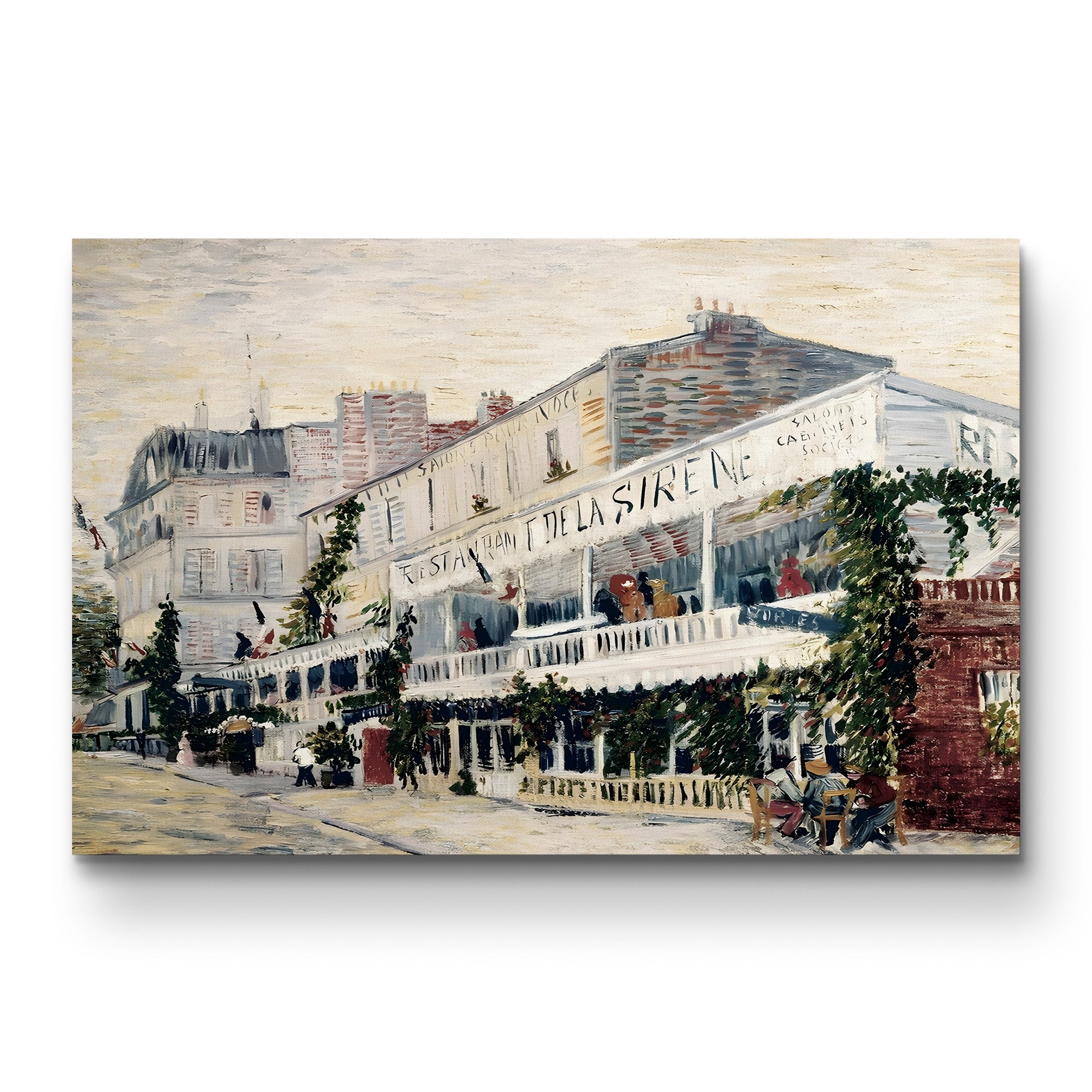 Restaurant de la Sirène, 1887 – Vincent van Gogh Wall Art | Post-Impressionist Cityscape Canvas Print
