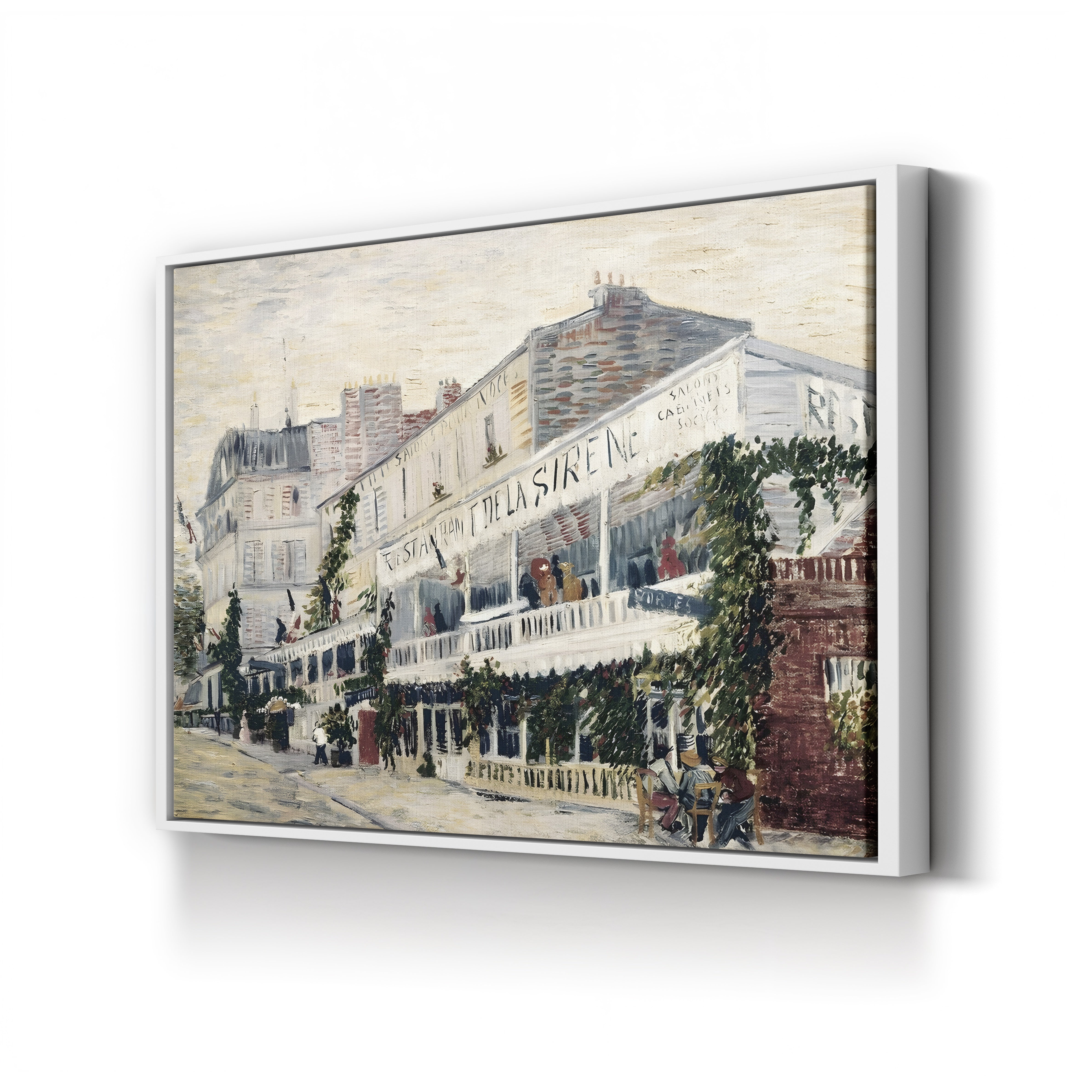 Restaurant de la Sirène, 1887 – Vincent van Gogh Wall Art | Post-Impressionist Cityscape Canvas Print