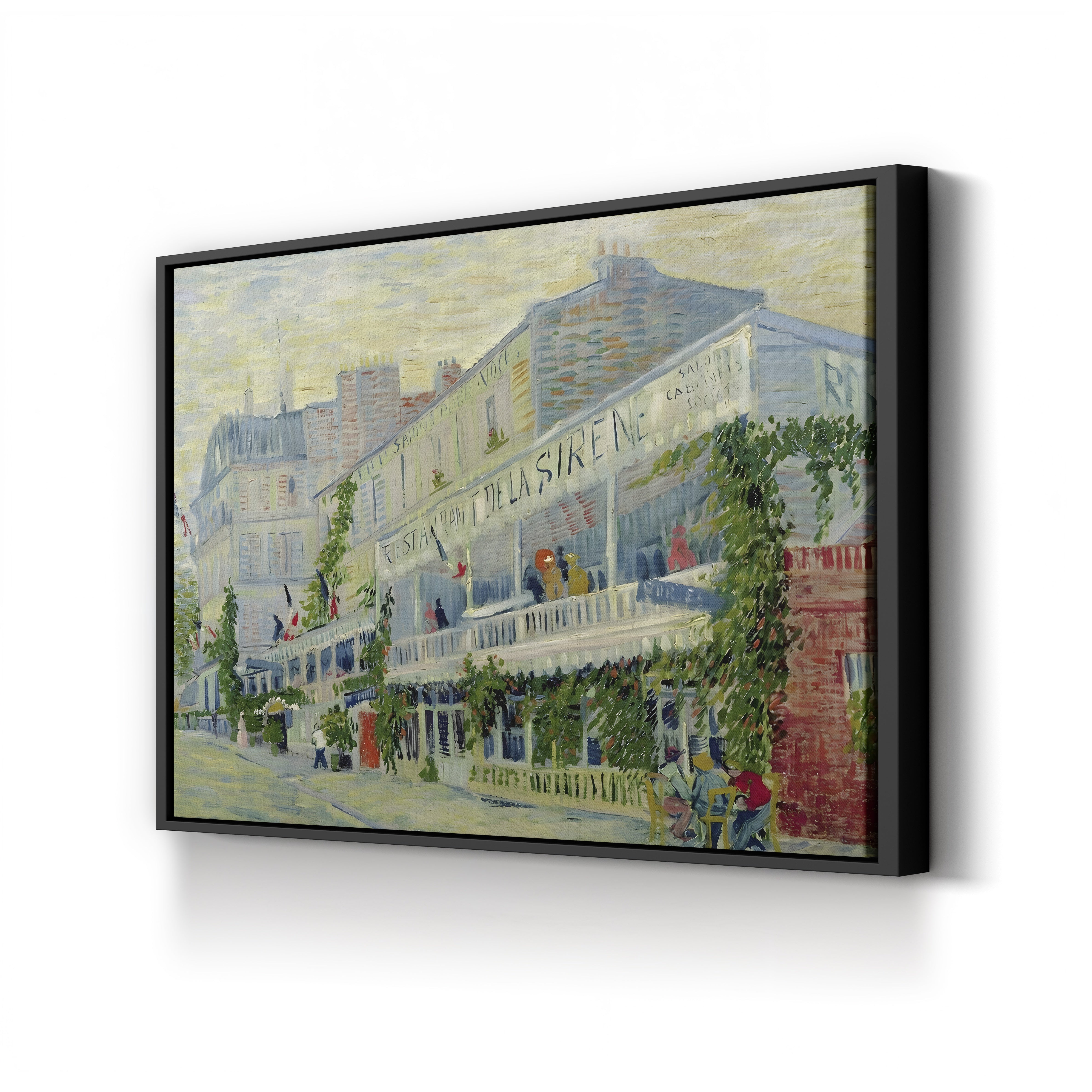 The Restaurant de la Sirène at Asnières, 1887 – Vincent van Gogh Wall Art | Post-Impressionist Cityscape Canvas Print