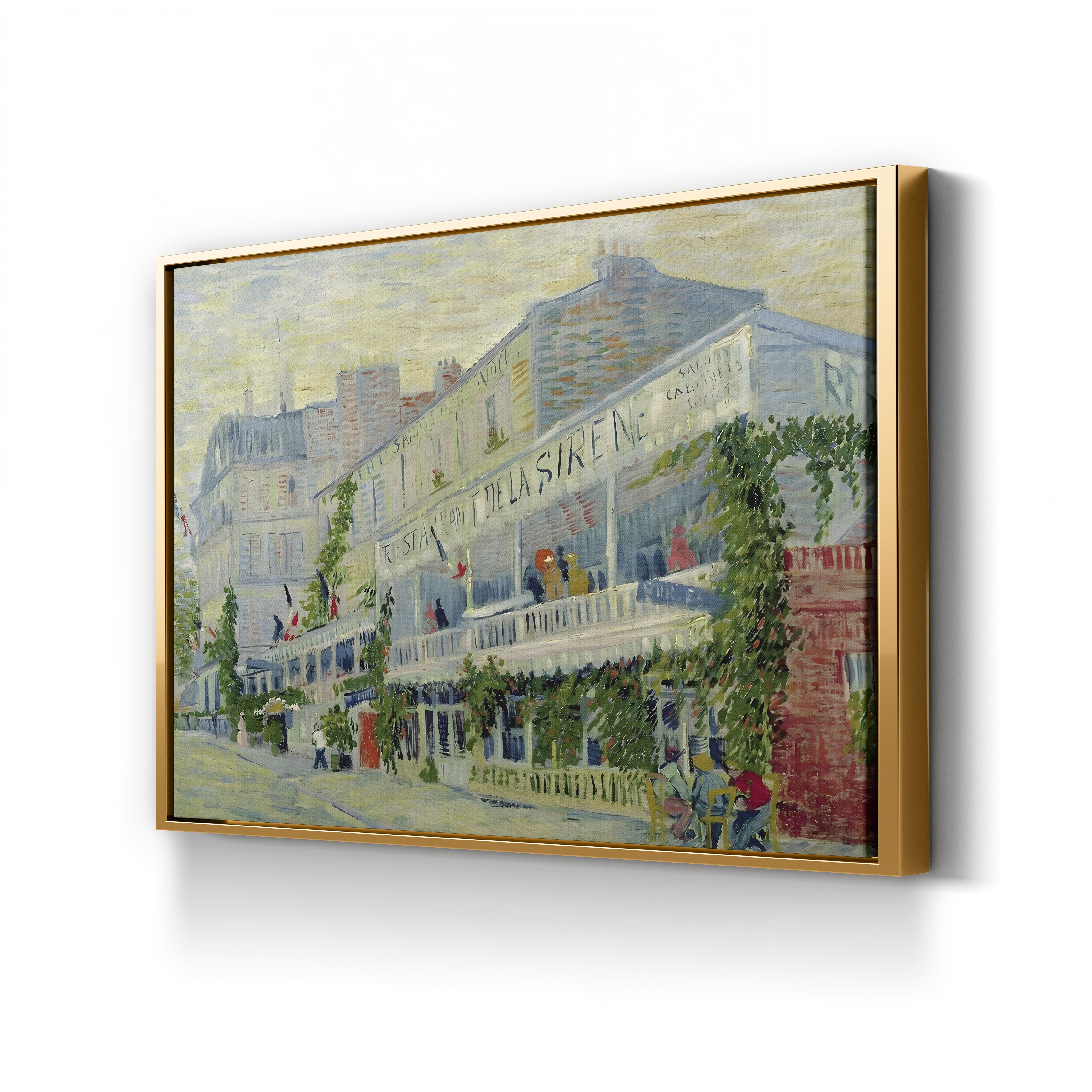 The Restaurant de la Sirène at Asnières, 1887 – Vincent van Gogh Wall Art | Post-Impressionist Cityscape Canvas Print