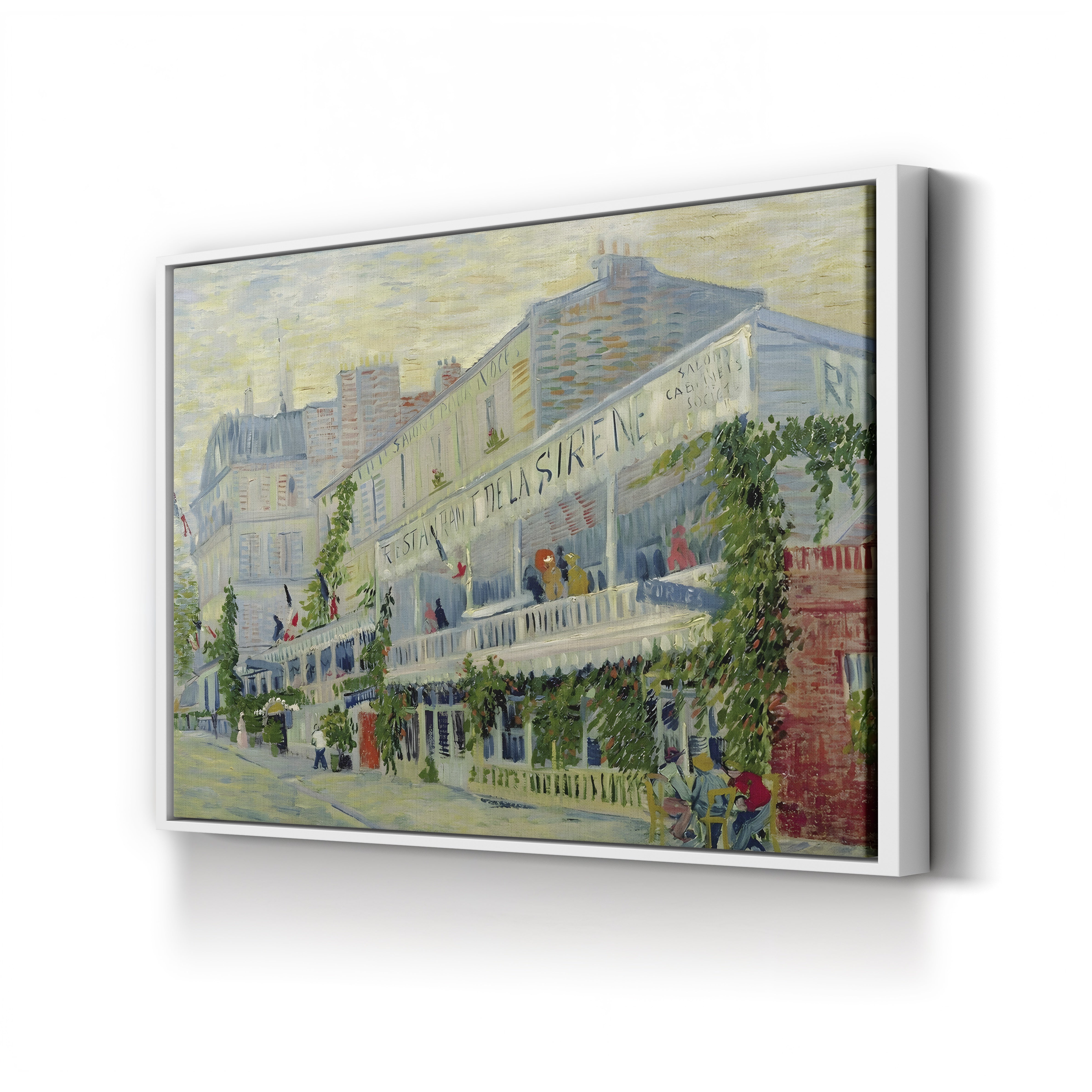 The Restaurant de la Sirène at Asnières, 1887 – Vincent van Gogh Wall Art | Post-Impressionist Cityscape Canvas Print
