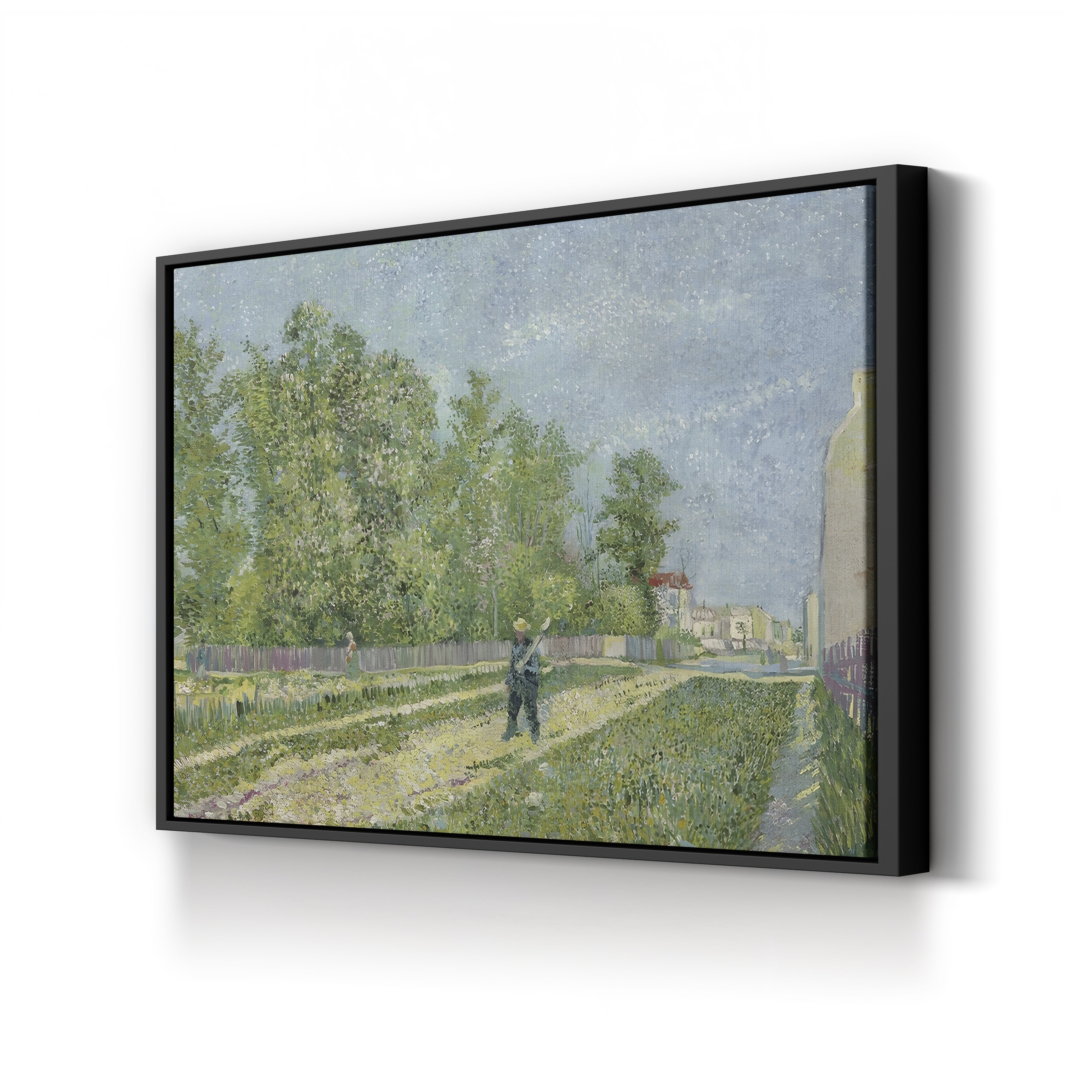 Road on the Edge of Paris, Farmer Carrying a Spade, 1887 – Vincent van Gogh Wall Art | Post-Impressionist Landscape Canvas Print