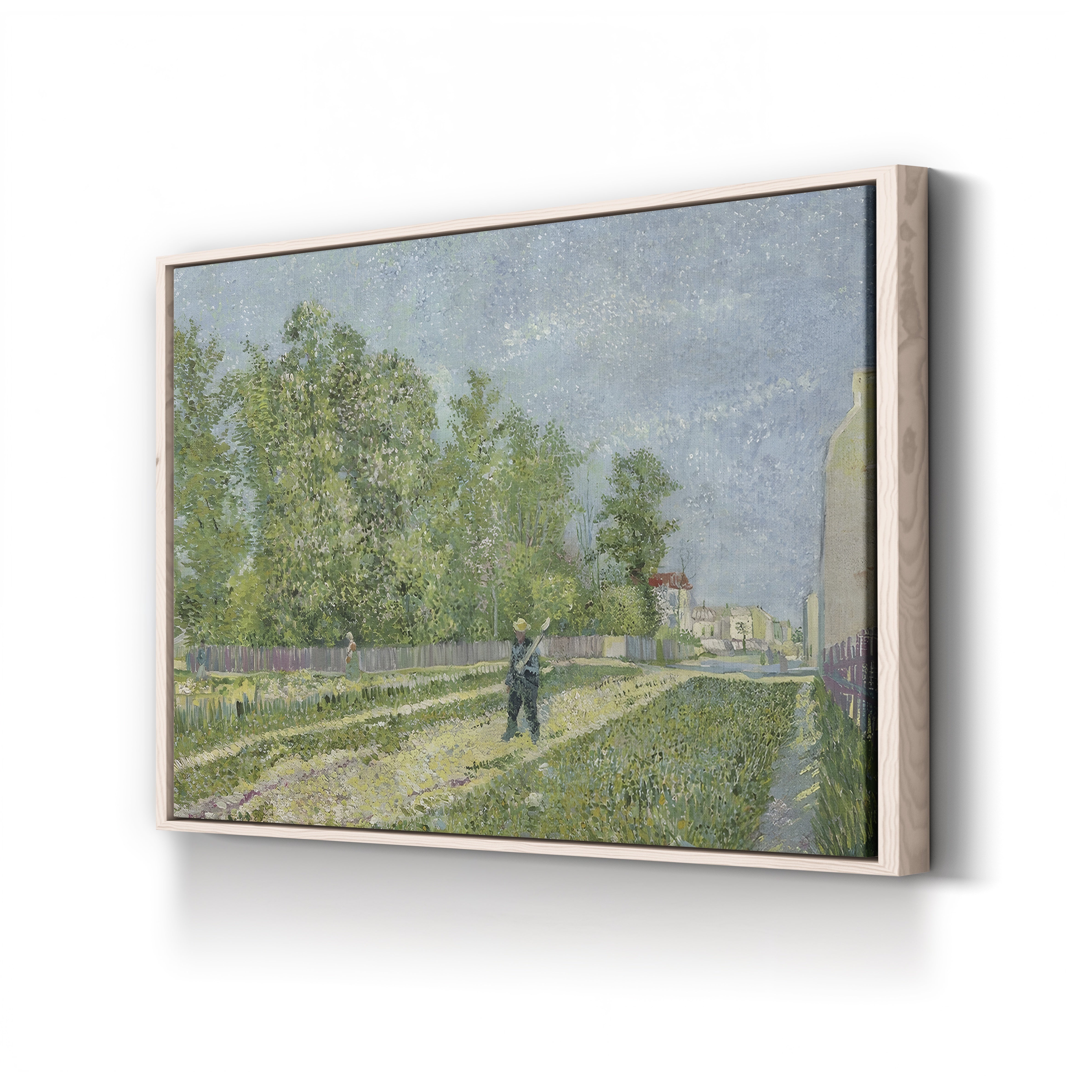 Road on the Edge of Paris, Farmer Carrying a Spade, 1887 – Vincent van Gogh Wall Art | Post-Impressionist Landscape Canvas Print