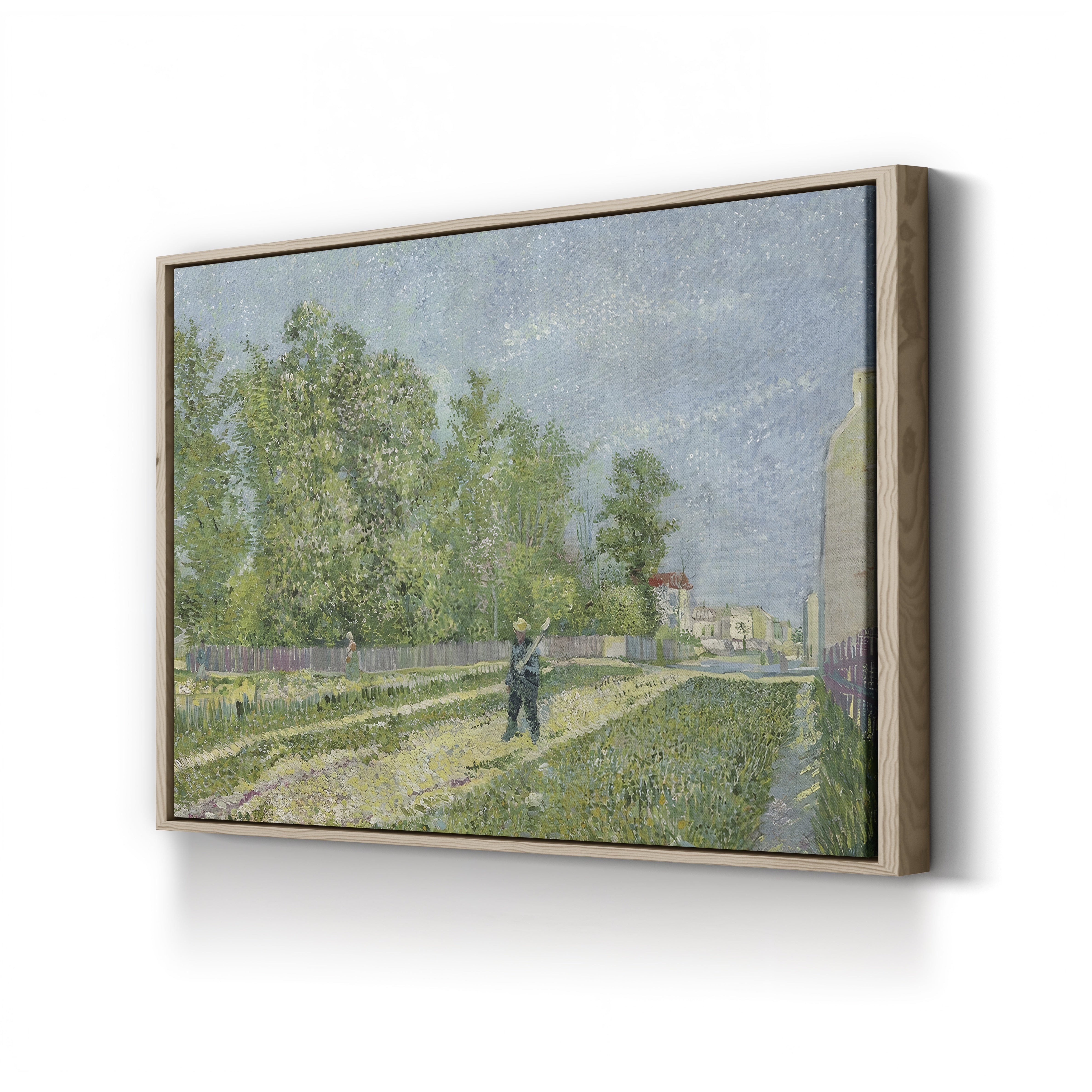 Road on the Edge of Paris, Farmer Carrying a Spade, 1887 – Vincent van Gogh Wall Art | Post-Impressionist Landscape Canvas Print