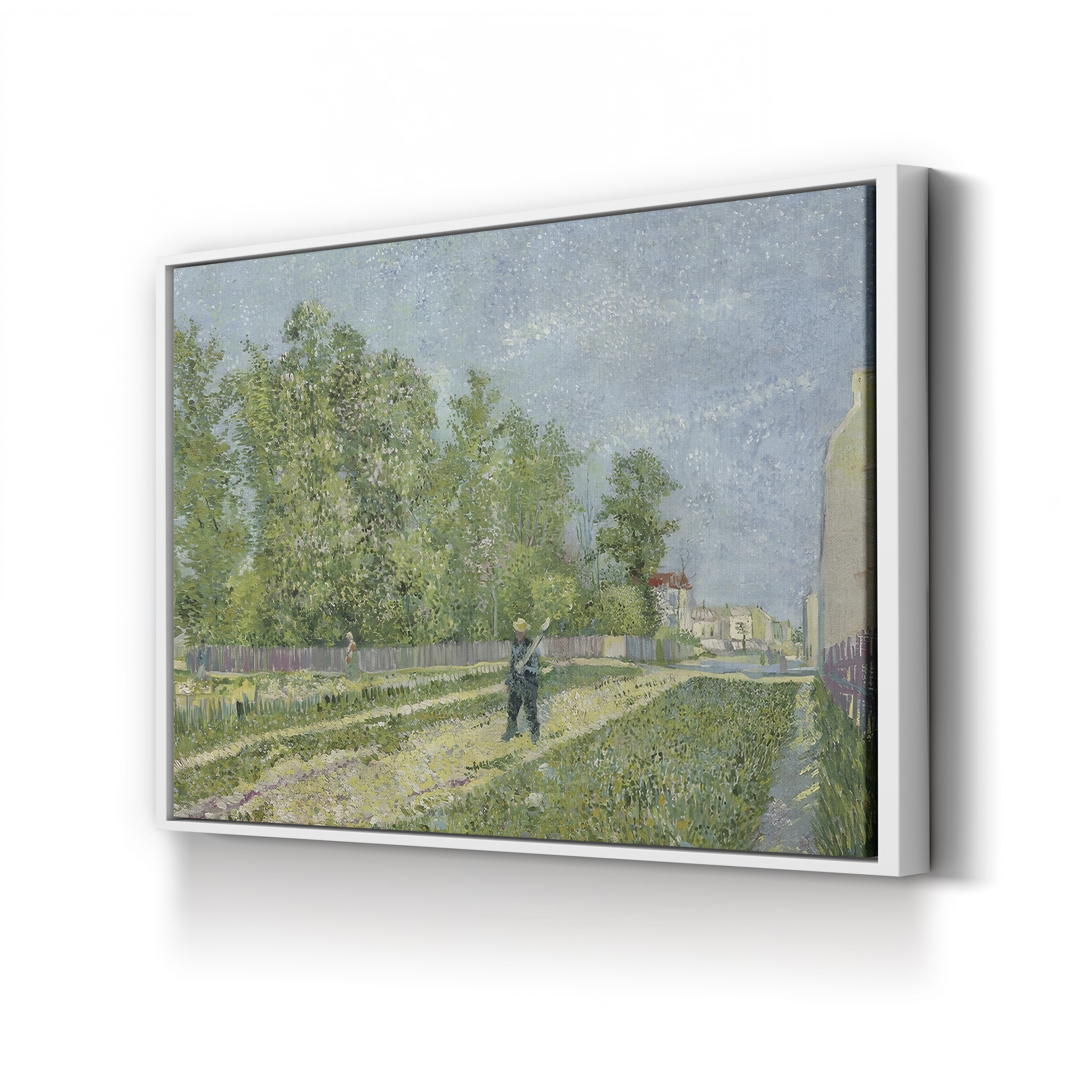 Road on the Edge of Paris, Farmer Carrying a Spade, 1887 – Vincent van Gogh Wall Art | Post-Impressionist Landscape Canvas Print