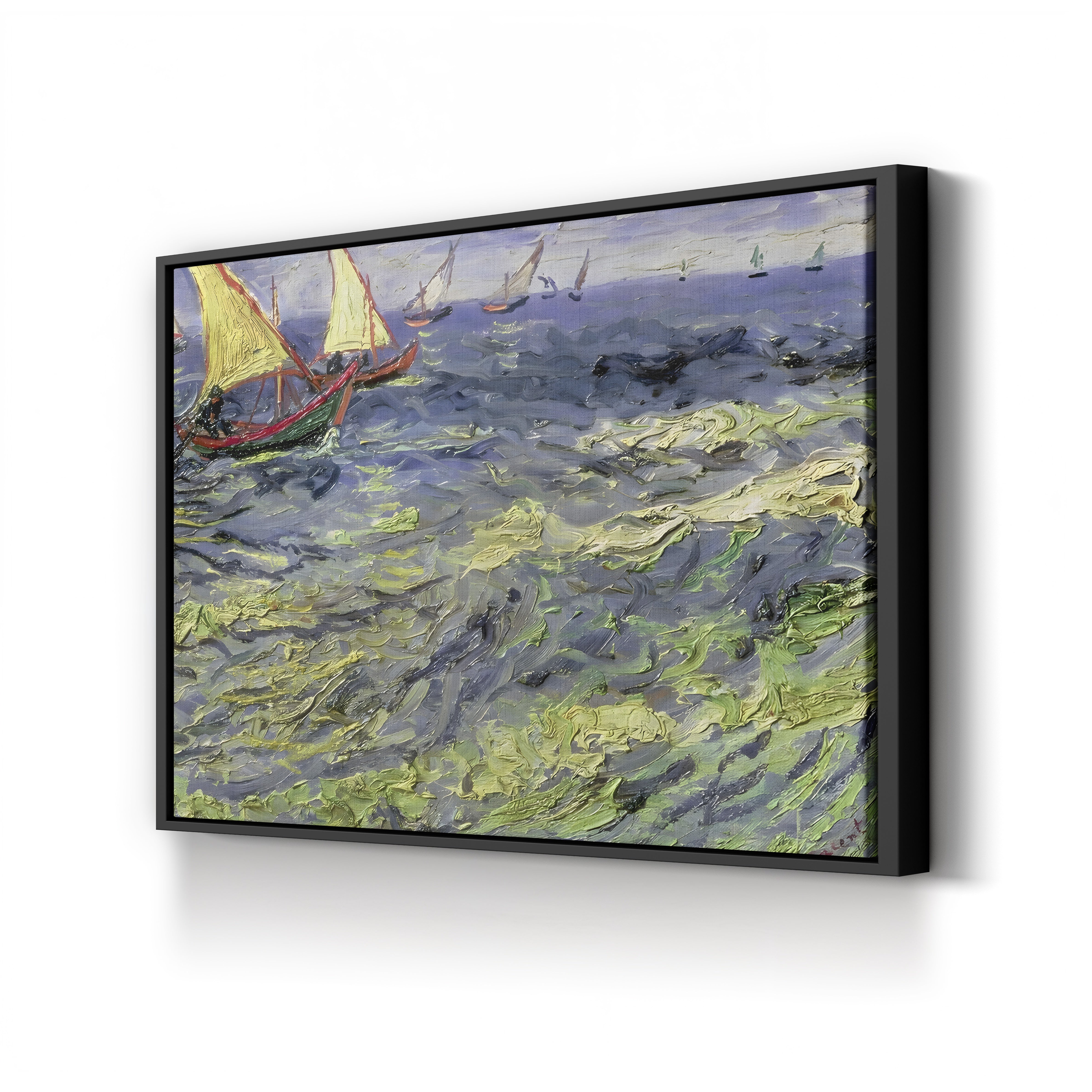 Seascape at Saintes-Maries, 1888 – Vincent van Gogh Wall Art | Post-Impressionist Seascape Canvas Print