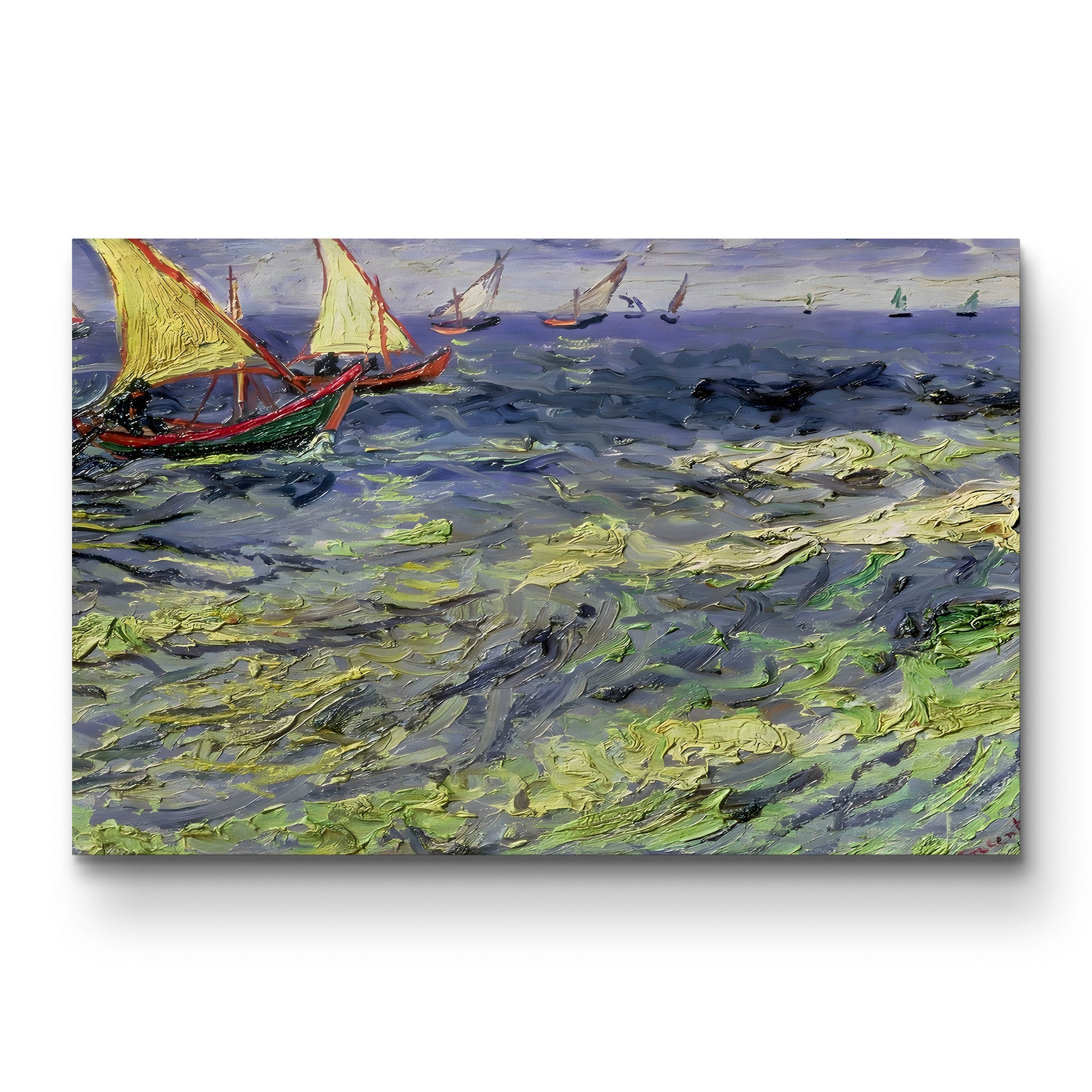 Seascape at Saintes-Maries, 1888 – Vincent van Gogh Wall Art | Post-Impressionist Seascape Canvas Print