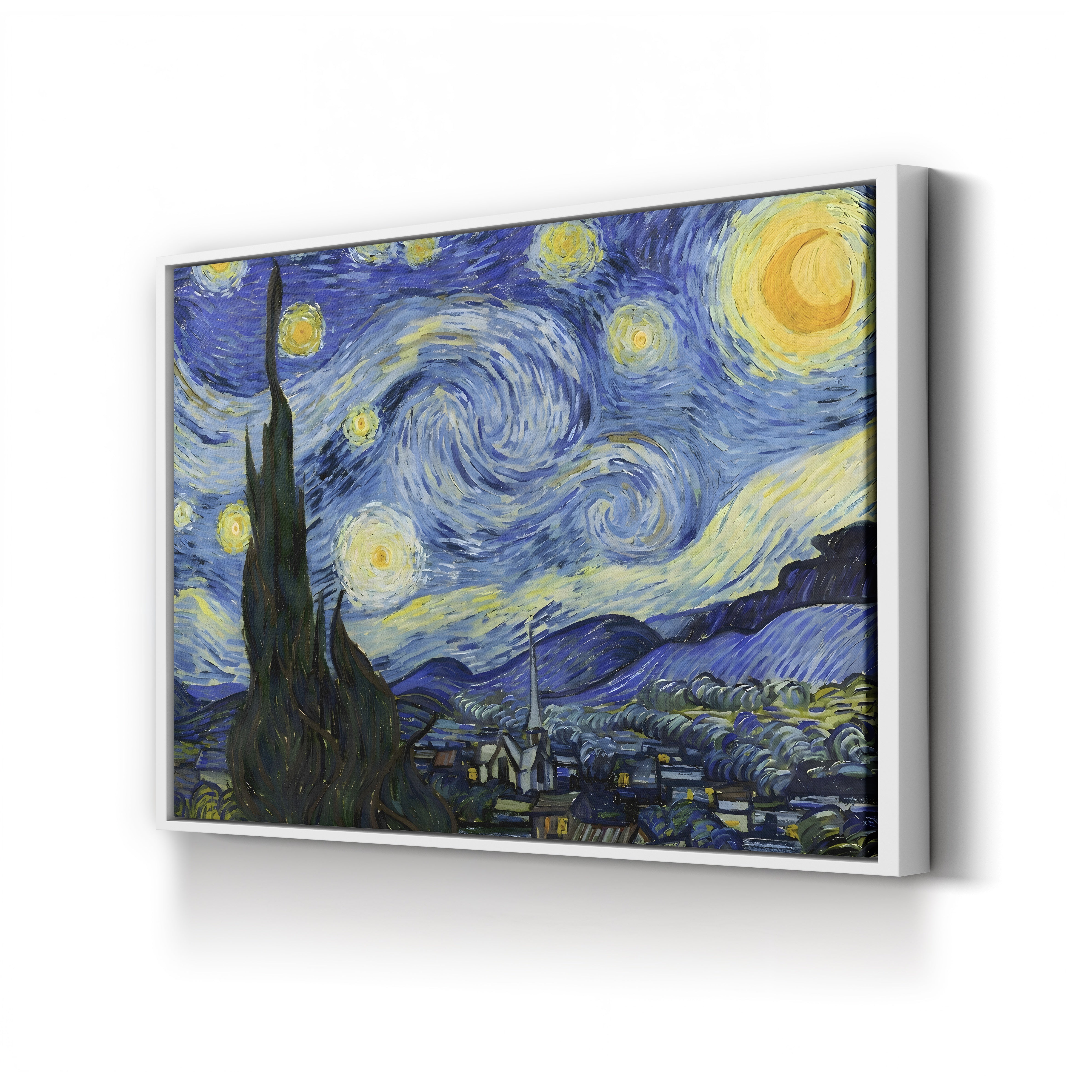 The Starry Night, 1889 – Vincent van Gogh Wall Art | Post-Impressionist Nocturne Canvas Print
