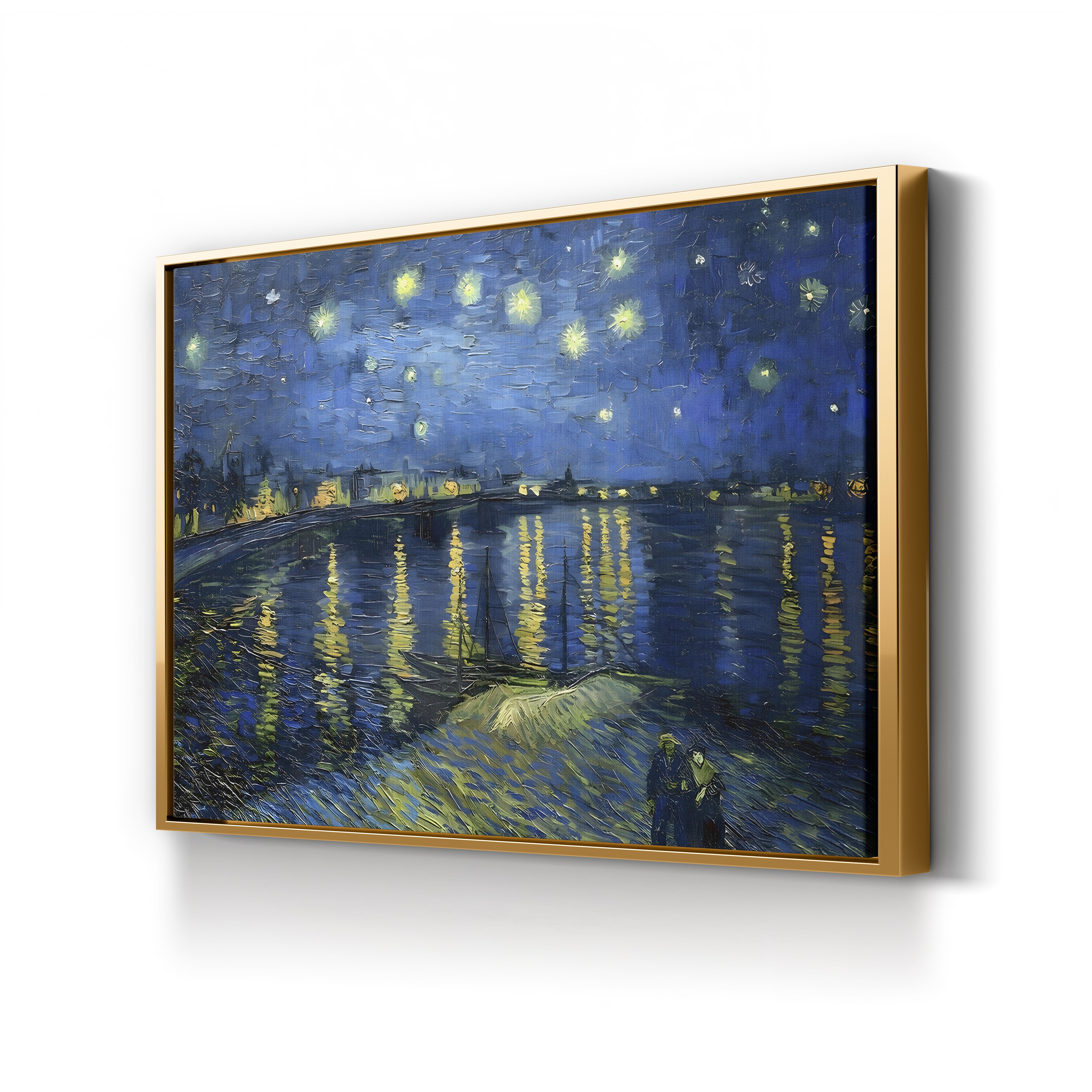 Starry Night over the Rhône, 1888 – Vincent van Gogh Wall Art | Post-Impressionist Nocturne Canvas Print