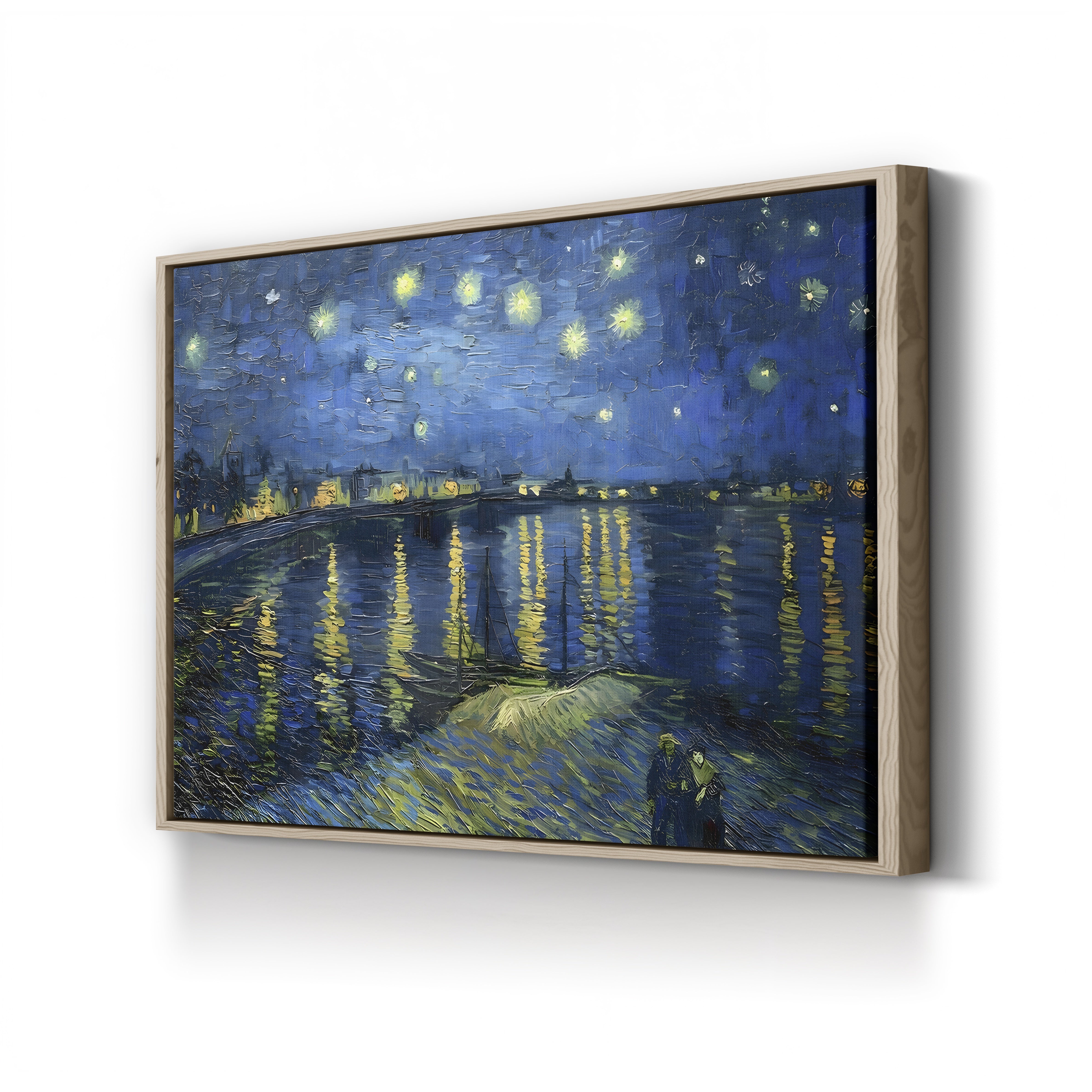 Starry Night over the Rhône, 1888 – Vincent van Gogh Wall Art | Post-Impressionist Nocturne Canvas Print