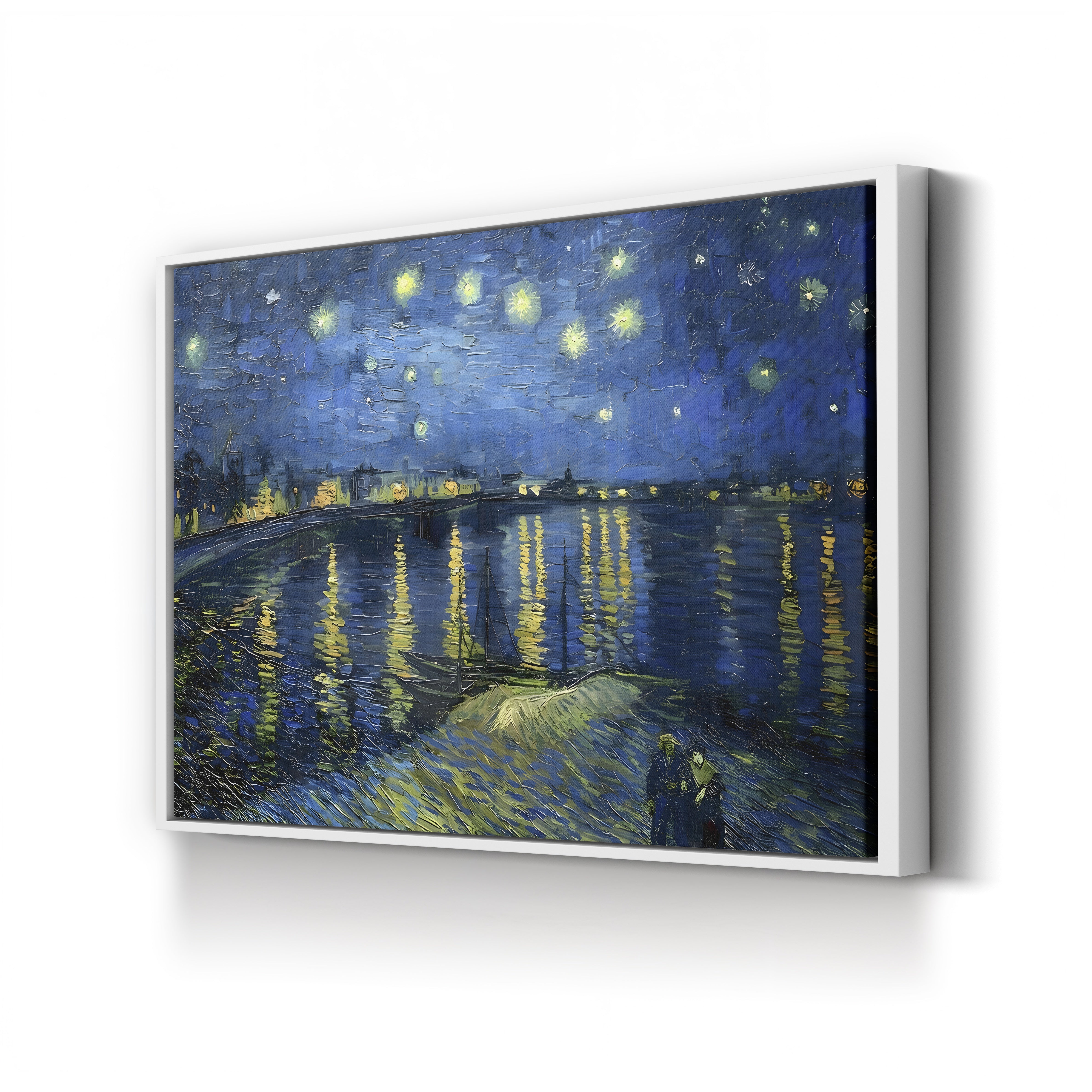 Starry Night over the Rhône, 1888 – Vincent van Gogh Wall Art | Post-Impressionist Nocturne Canvas Print