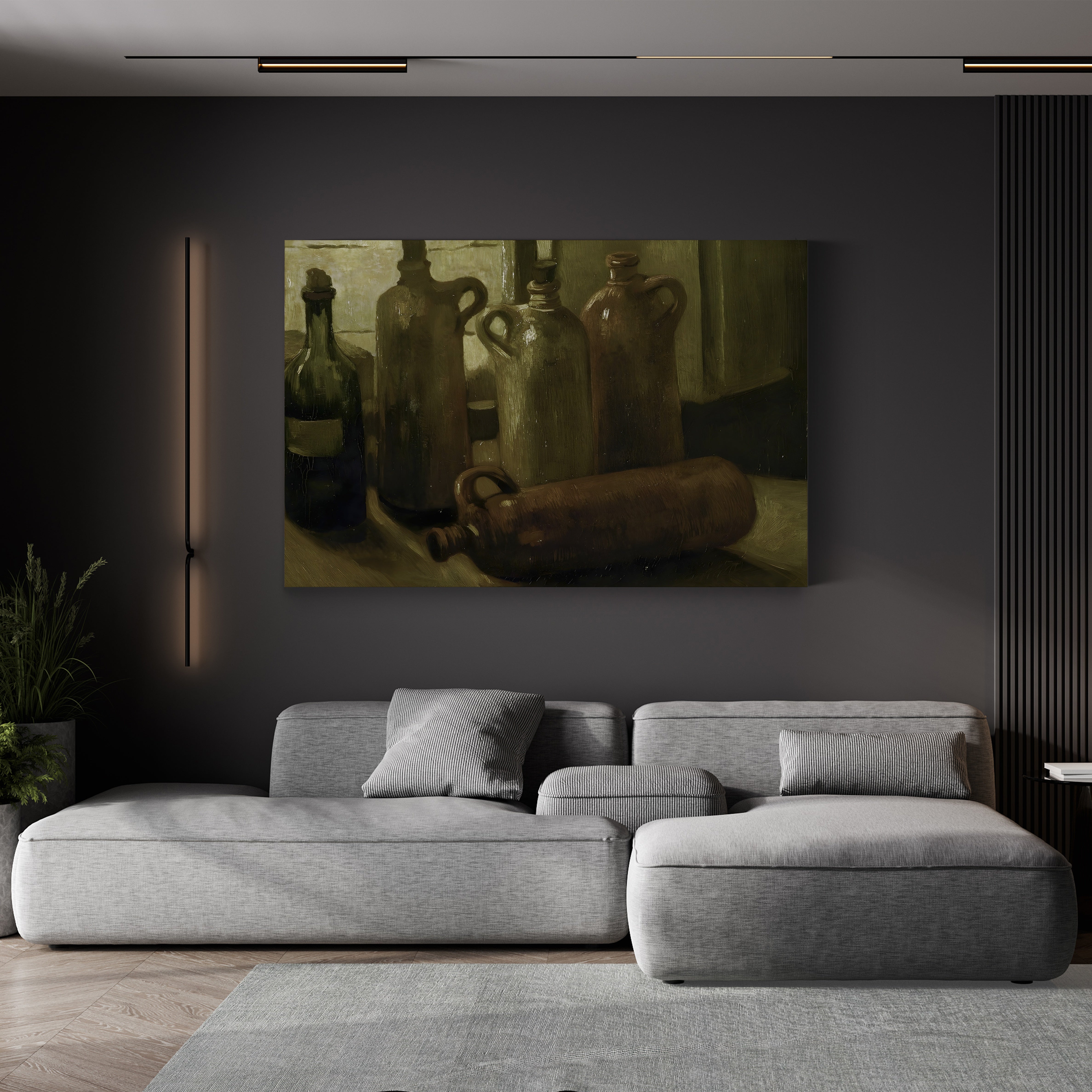Still Life with Five Bottles – Vincent van Gogh Wall Art | Early Dutch Still Life Canvas Print