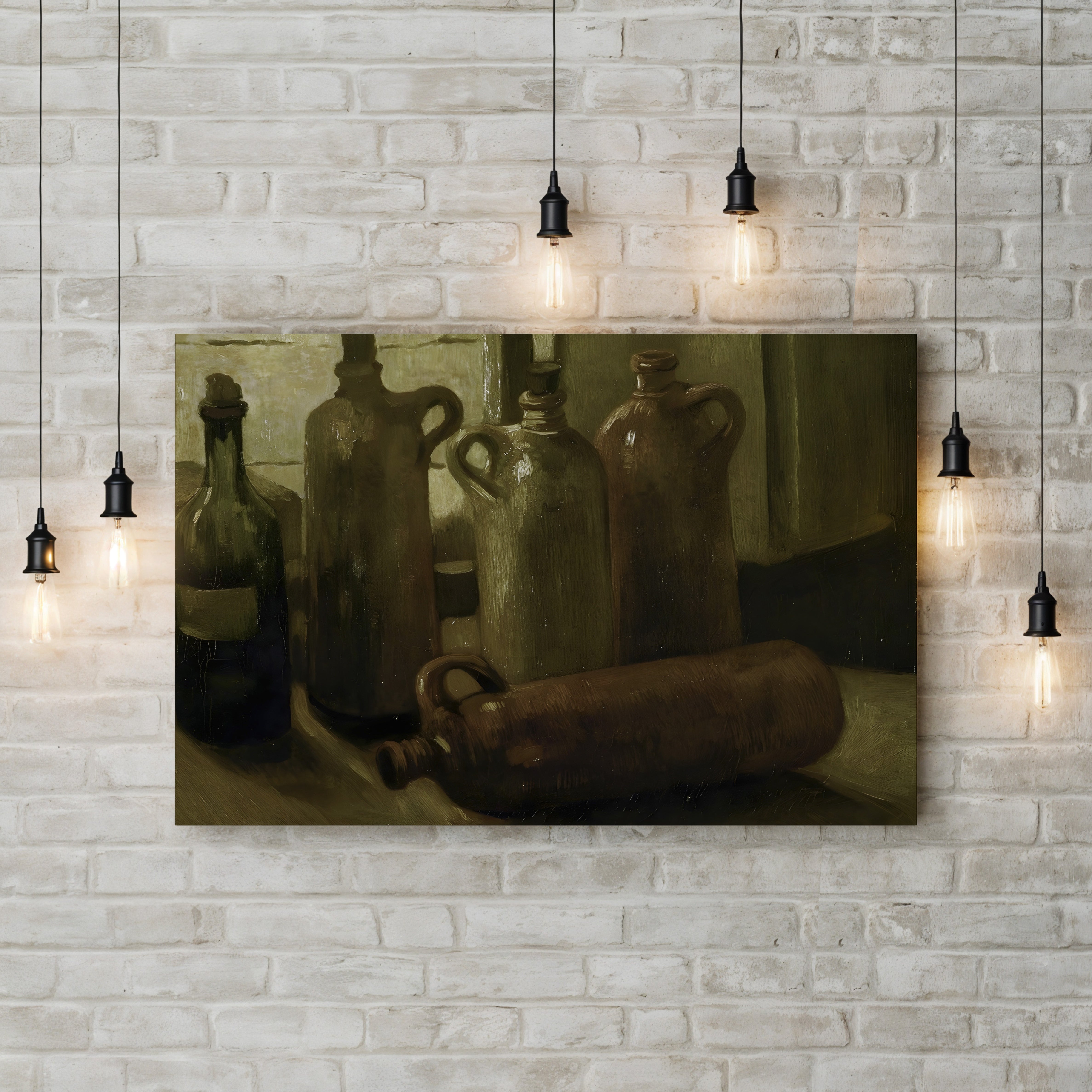 Still Life with Five Bottles – Vincent van Gogh Wall Art | Early Dutch Still Life Canvas Print