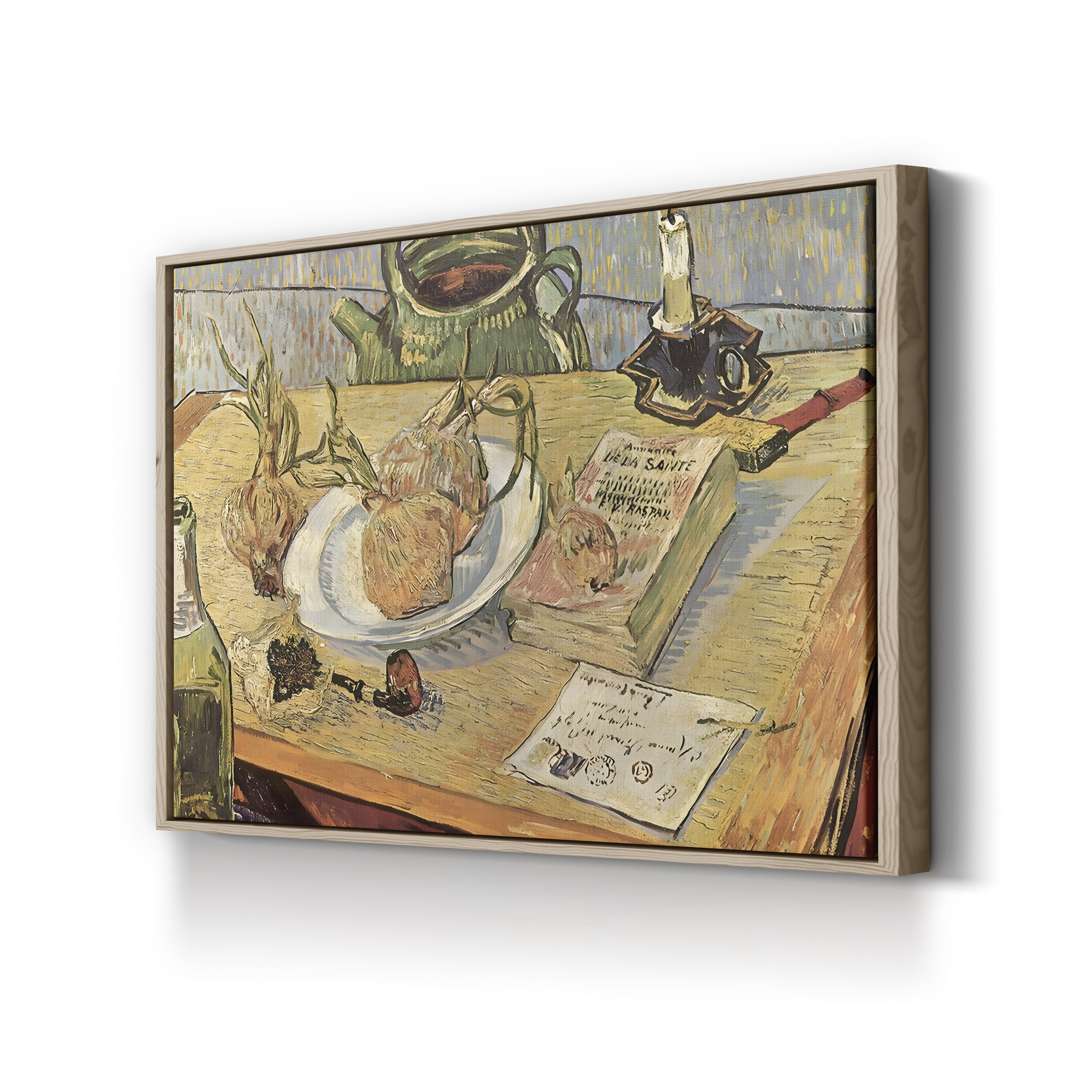 Still Life with Onions and Drawing Table – Vincent van Gogh Wall Art | Post-Impressionist Still Life Canvas Print