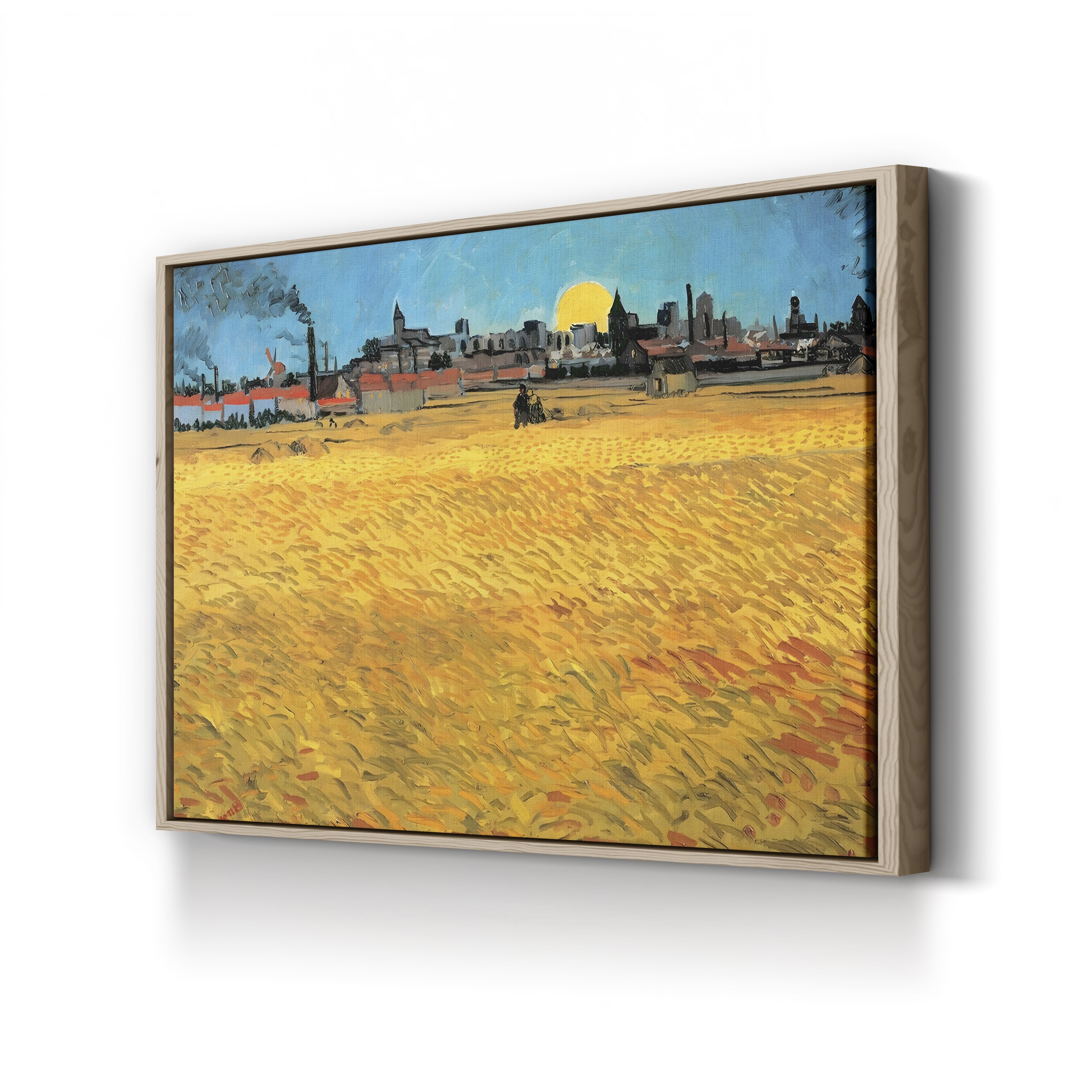 Summer Evening, Wheat Field at Sunset, 1888 – Vincent van Gogh Wall Art | Post-Impressionist Landscape Canvas Print